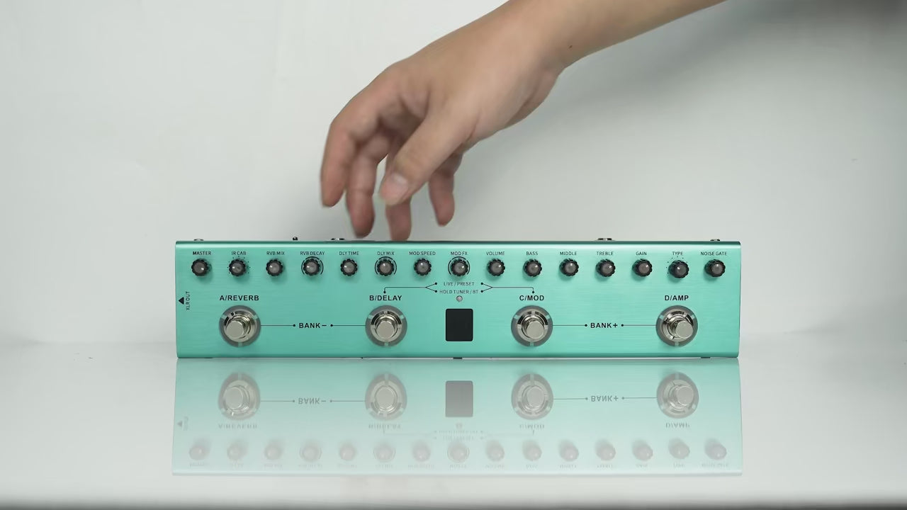 Load video: M-VAVE TANKG Portable, Multiple Effects Guitar Pedal with Built in Battery