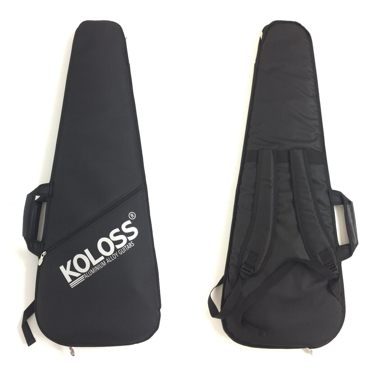 Koloss GT45P Electric Guitar with Chambered Aluminum Body - Black/White/Blue/Natural