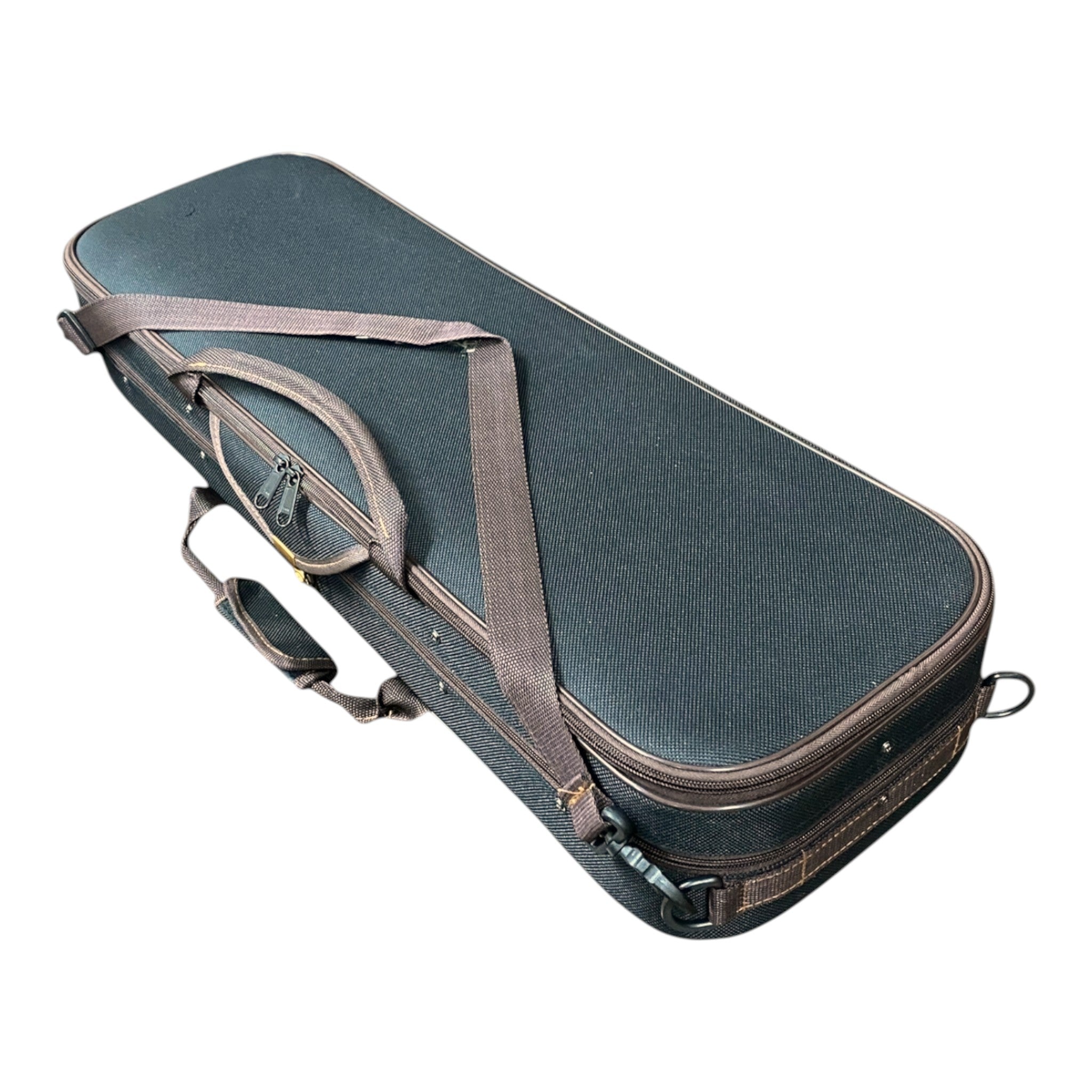 Symphony AV545 Solid Spruce & Flamed Maple 1/2 Size Violin outfit in Natural Semi-Gloss w/ Foam Case, Bow, and Rosin