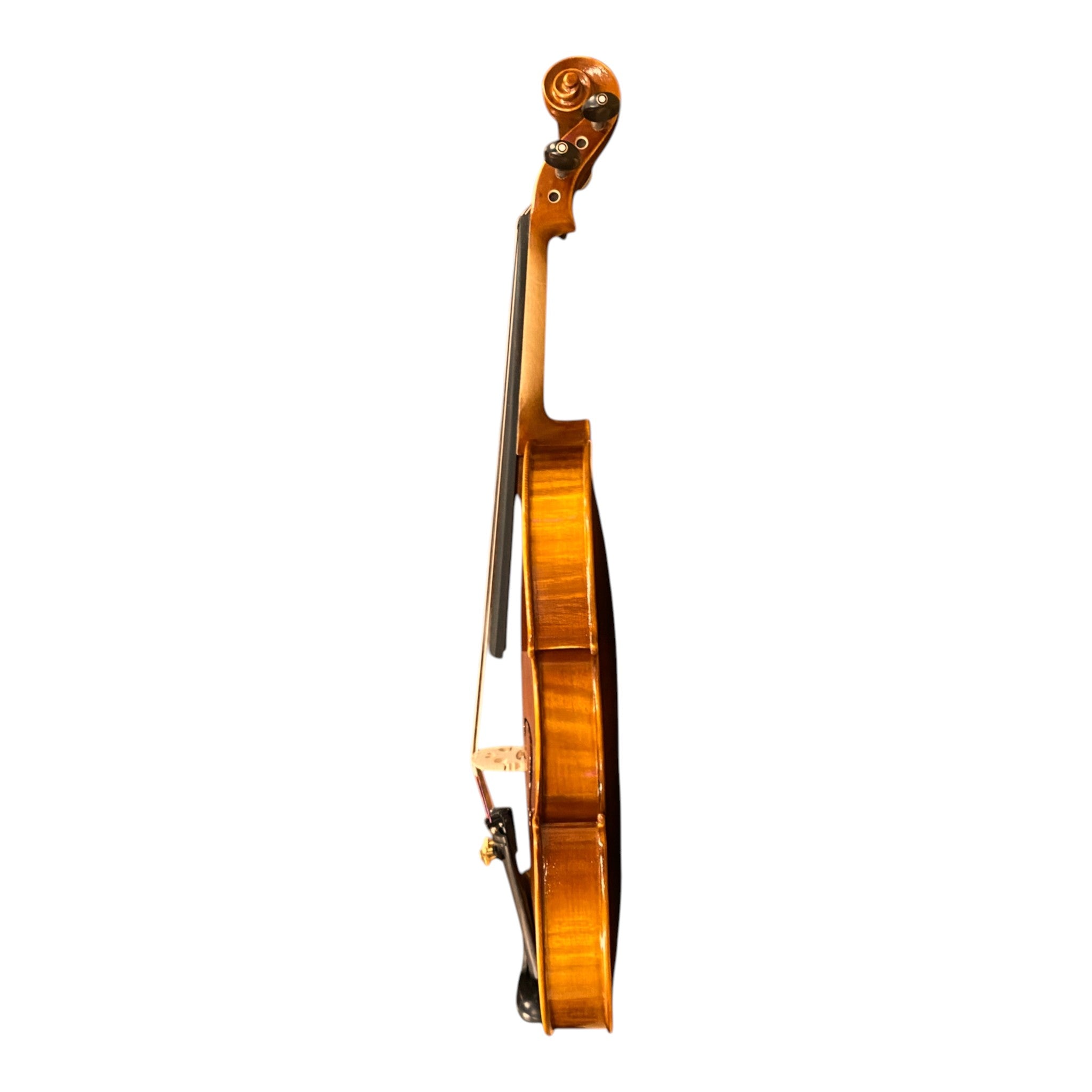 Symphony AV545 Solid Spruce & Flamed Maple 1/2 Size Violin outfit in Natural Semi-Gloss w/ Foam Case, Bow, and Rosin