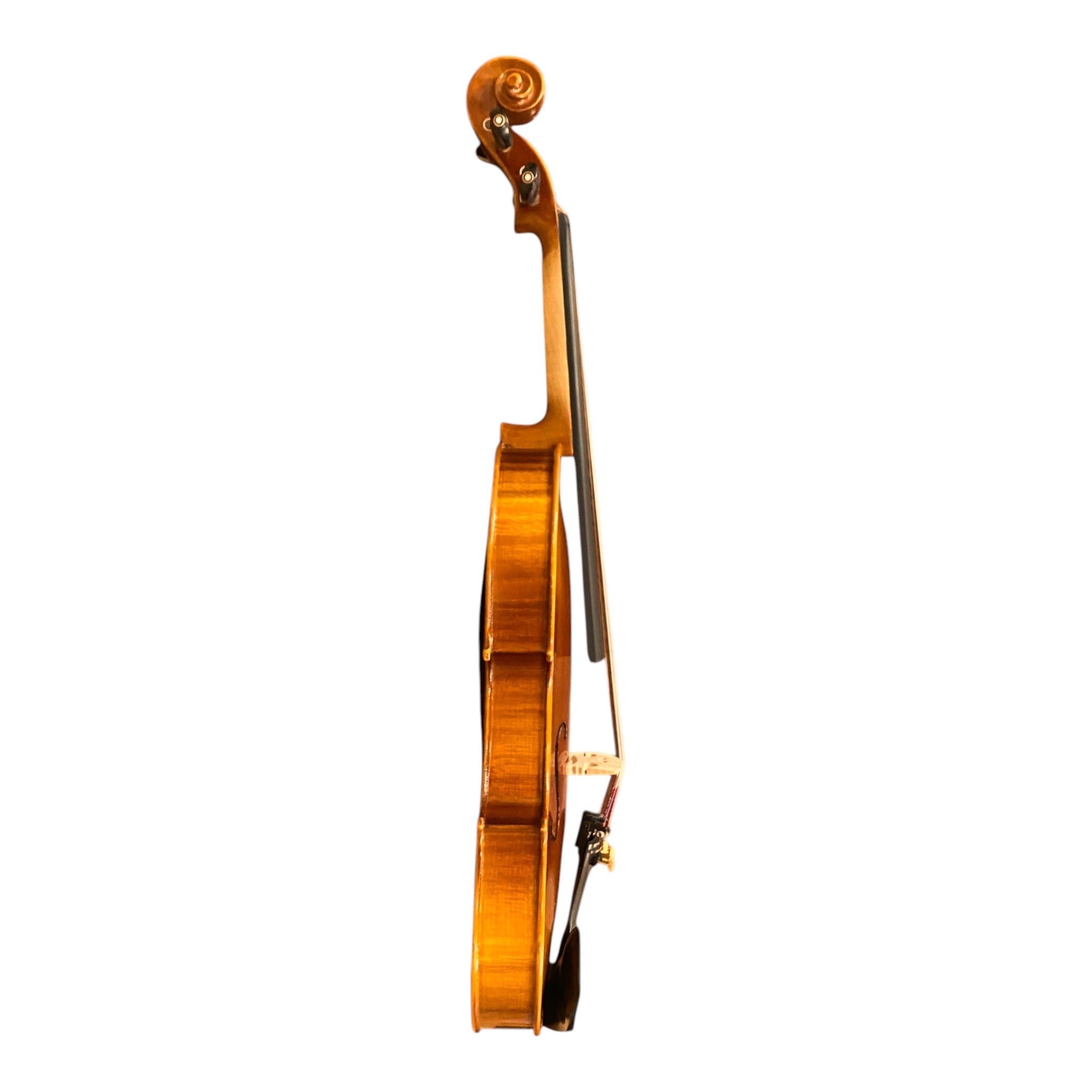 Symphony AV545 Solid Spruce & Flamed Maple 1/2 Size Violin outfit in Natural Semi-Gloss w/ Foam Case, Bow, and Rosin
