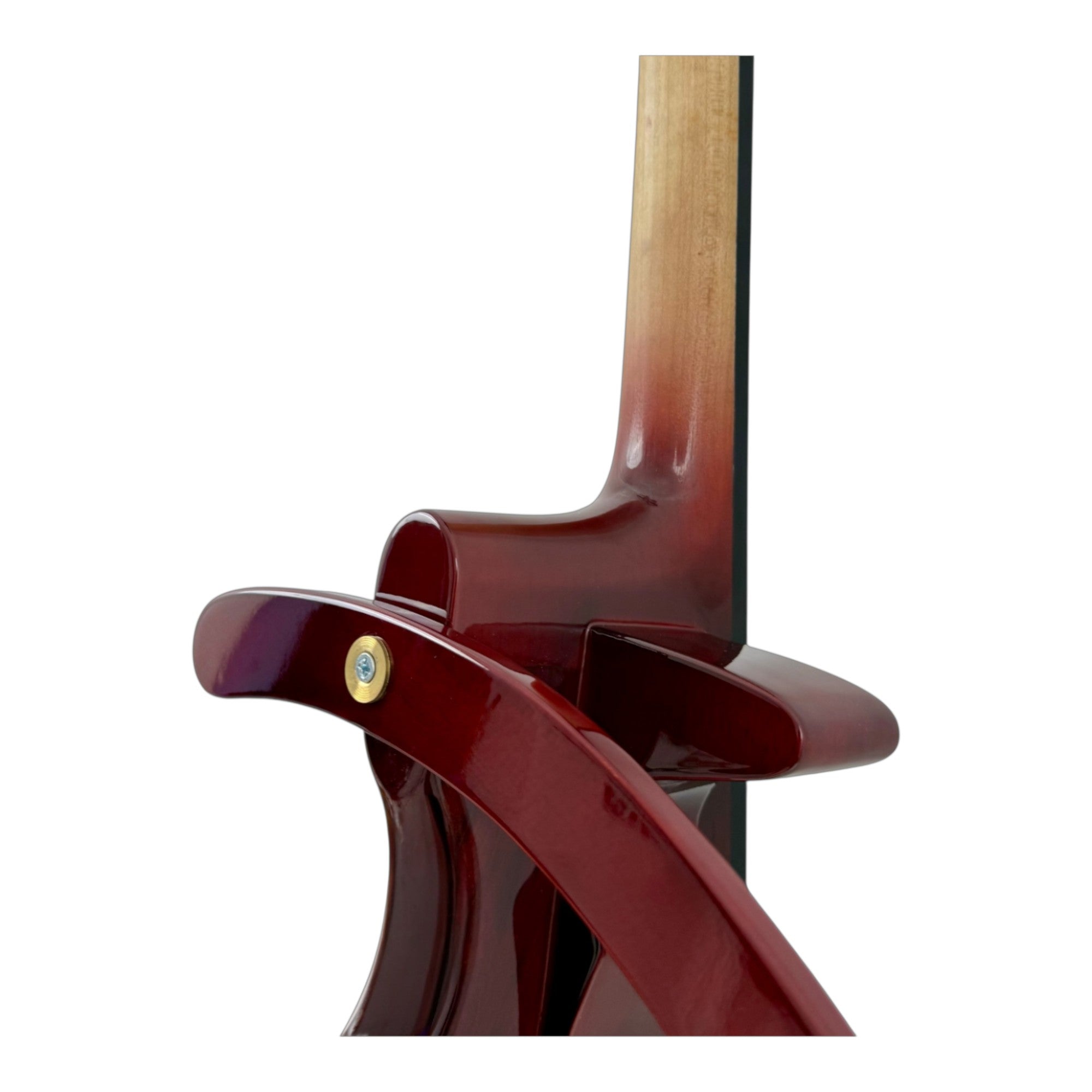 Symphony EC02R Foldable Hand-Carved Solid Catalpa Electric Cello Outfit in Woodgrain Red