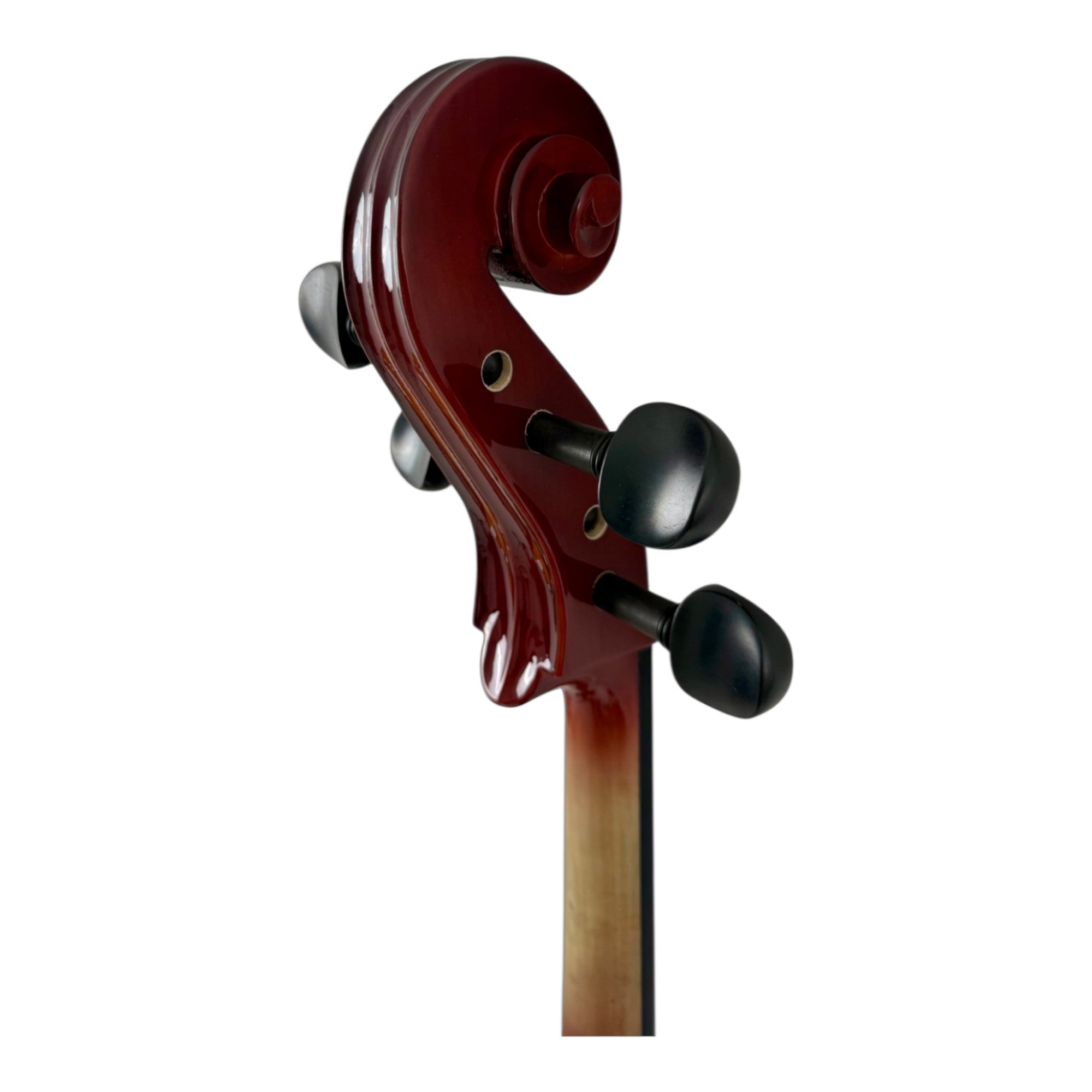 Symphony EC02R Foldable Hand-Carved Solid Catalpa Electric Cello Outfit in Woodgrain Red