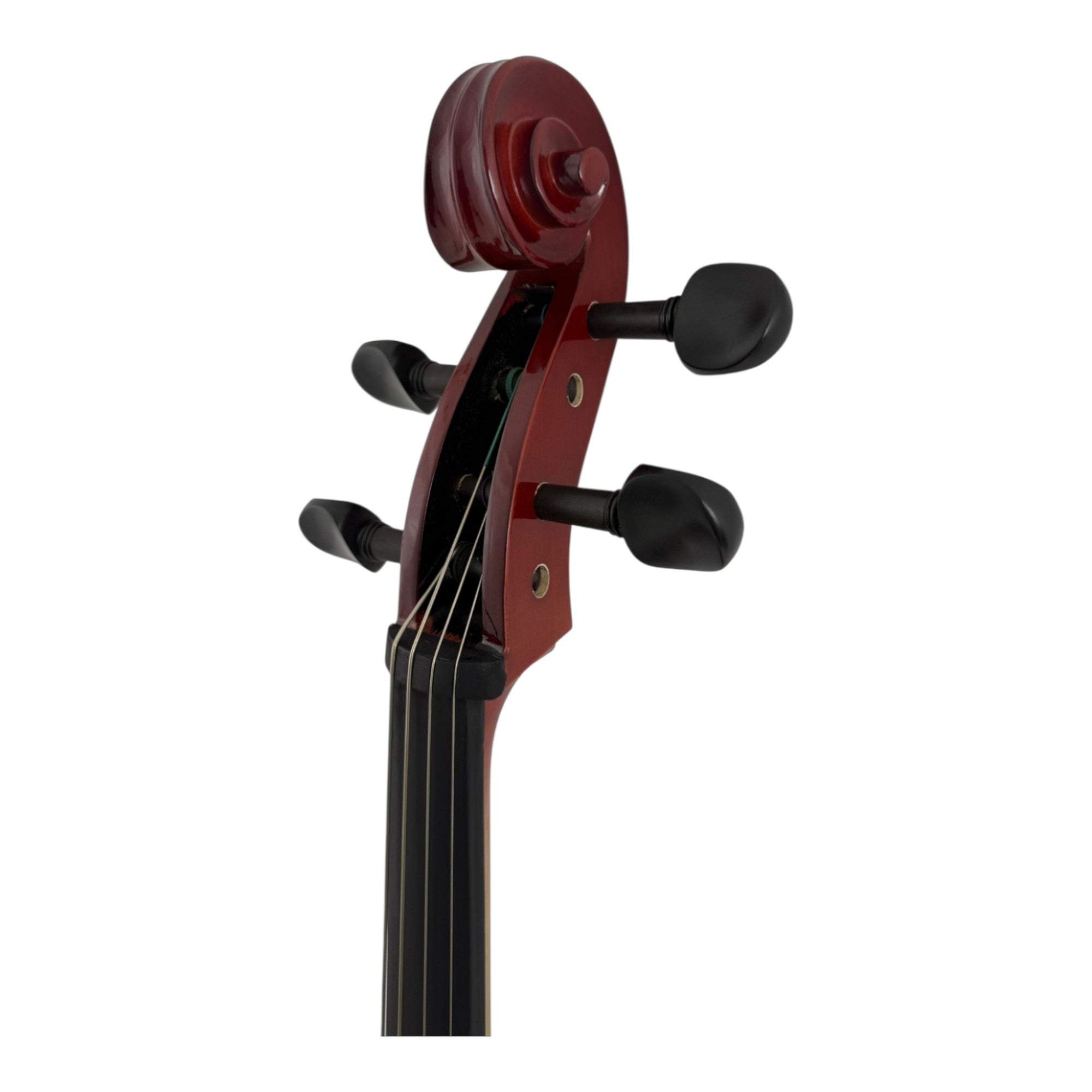 Symphony EC02R Foldable Hand-Carved Solid Catalpa Electric Cello Outfit in Woodgrain Red