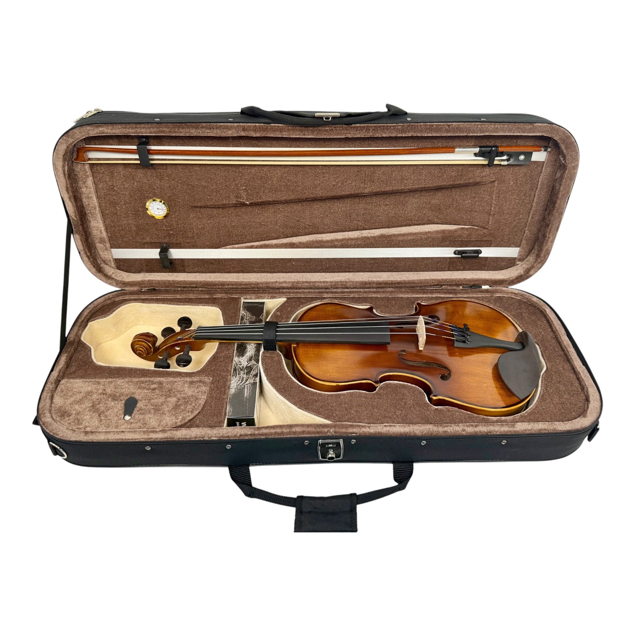 Symphony GA25 "Professional Series" 15-inch Solid Spruce Viola Outfit in Antique Brown with Foam Case & Accessories