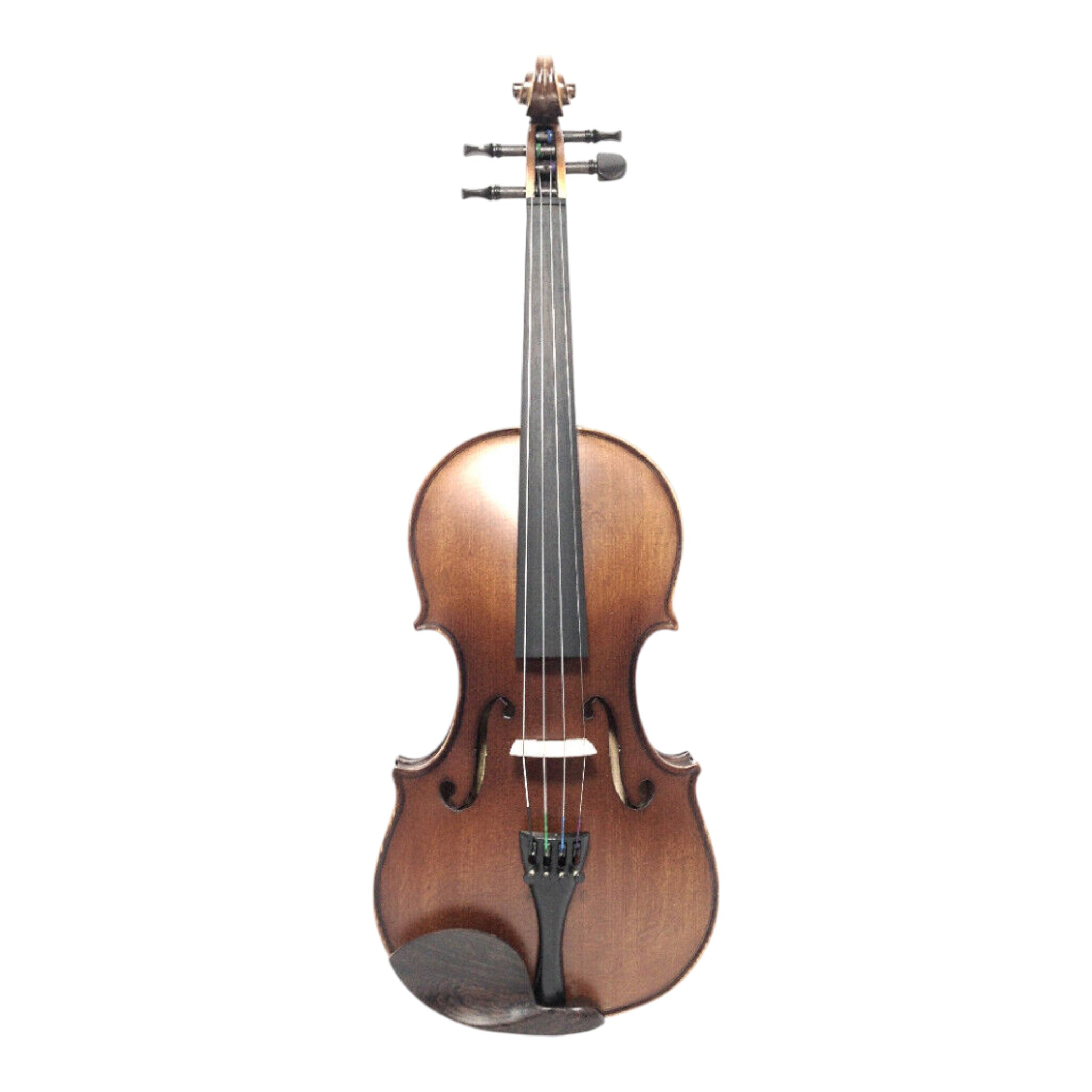 Symphony SJV01B Solid Spruce Top 4/4 to 1/4 Size Violin Outfit in Natural Satin w/ Foam Case, Bow, and Rosin