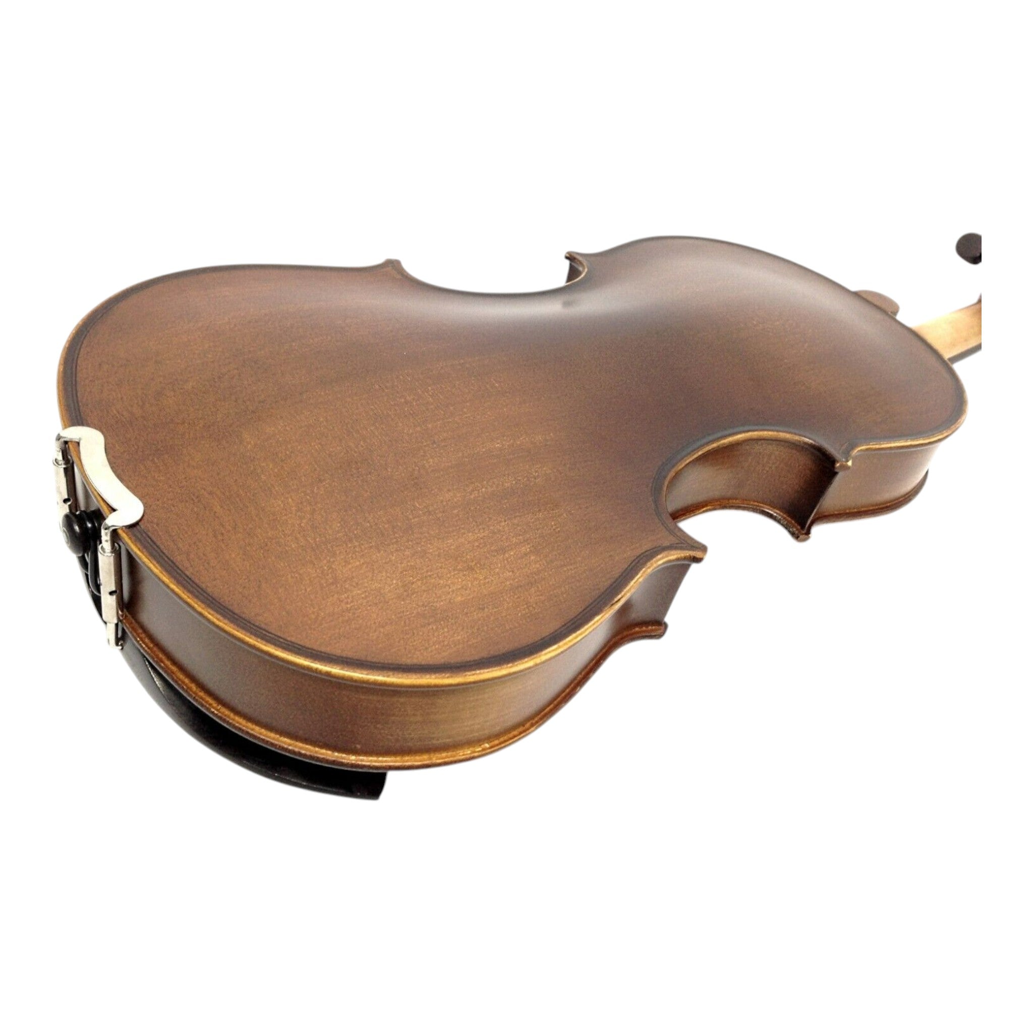 Symphony SJV01B Solid Spruce Top 4/4 to 1/4 Size Violin Outfit in Natural Satin w/ Foam Case, Bow, and Rosin