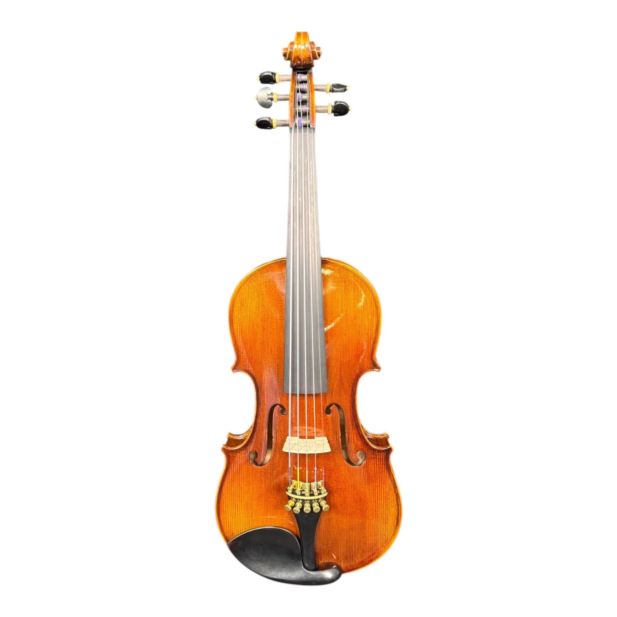 Symphony SVR180F 4/4 Full Size 5-String Violin Outfit with Carbon Fibre Bow & Music Area ABS Hard Case