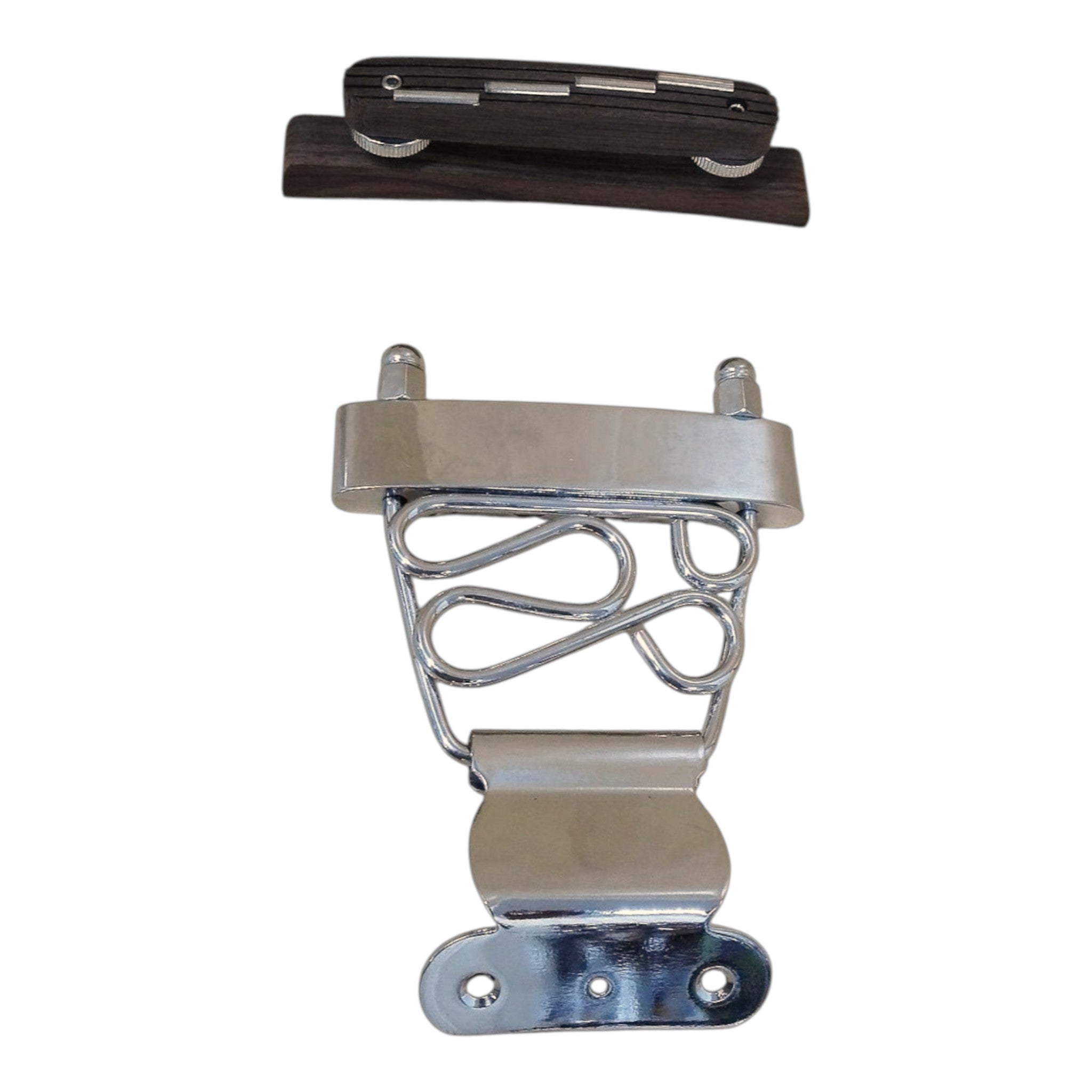 VL10DIY Hollow Basswood Body Maple Set-Neck Viola-Style Mini H-H Electric Bass Guitar DIY Kit - Complete No-Soldering w/ White Pearloid & Ebony Trims