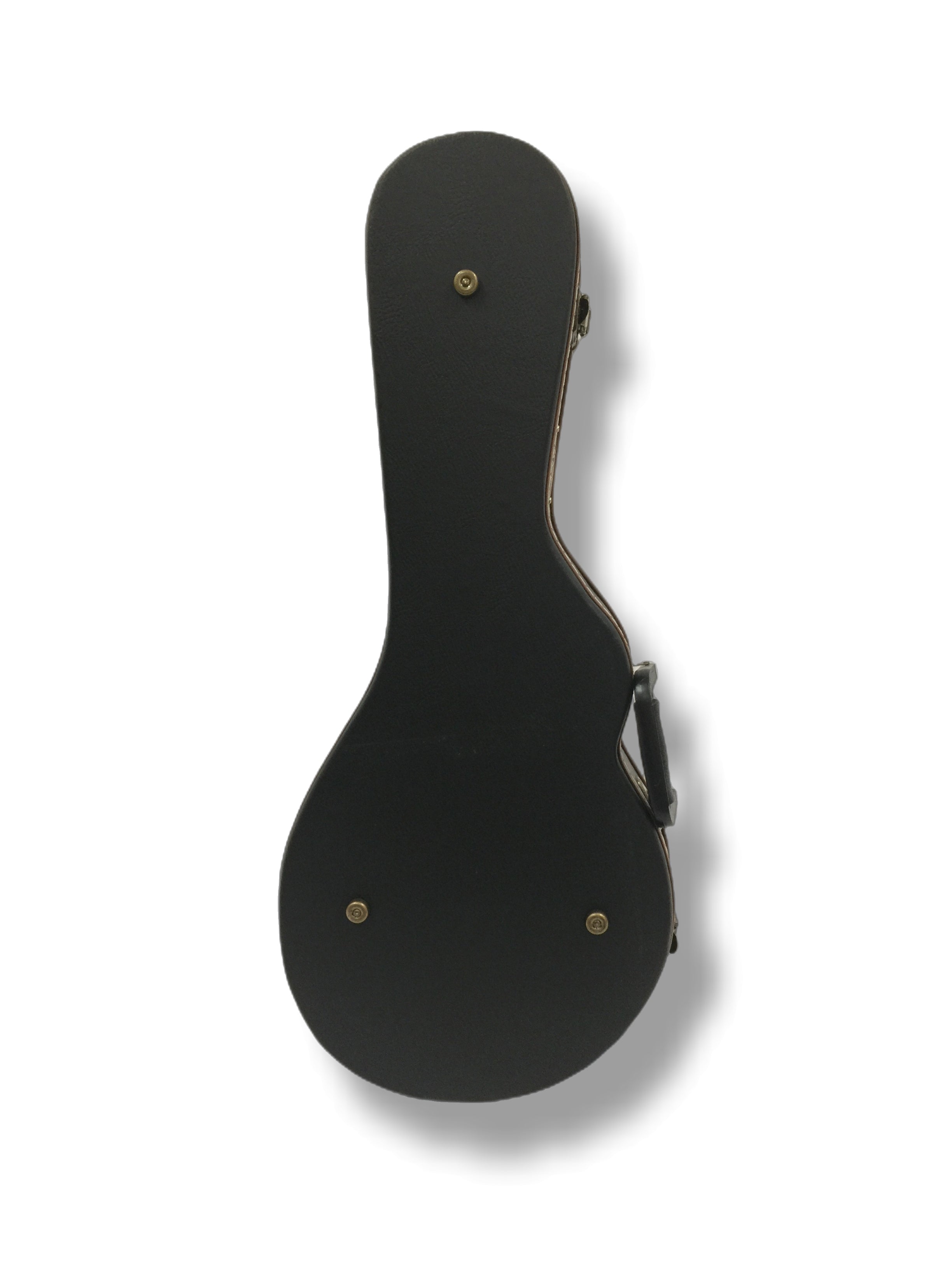 Haze 601MDF F-Style Mandolin Hard Case - Lockable, Black with Brown Binding, HK19601MDF