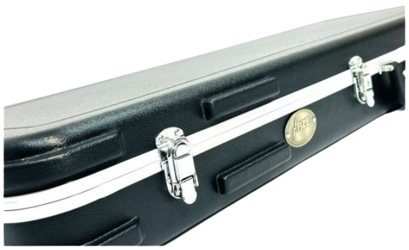 Haze 20ABS Electric Guitar Heavy-Duty Hard Case with Rounded Corners - Lockable, Black, HCBEF20ABS