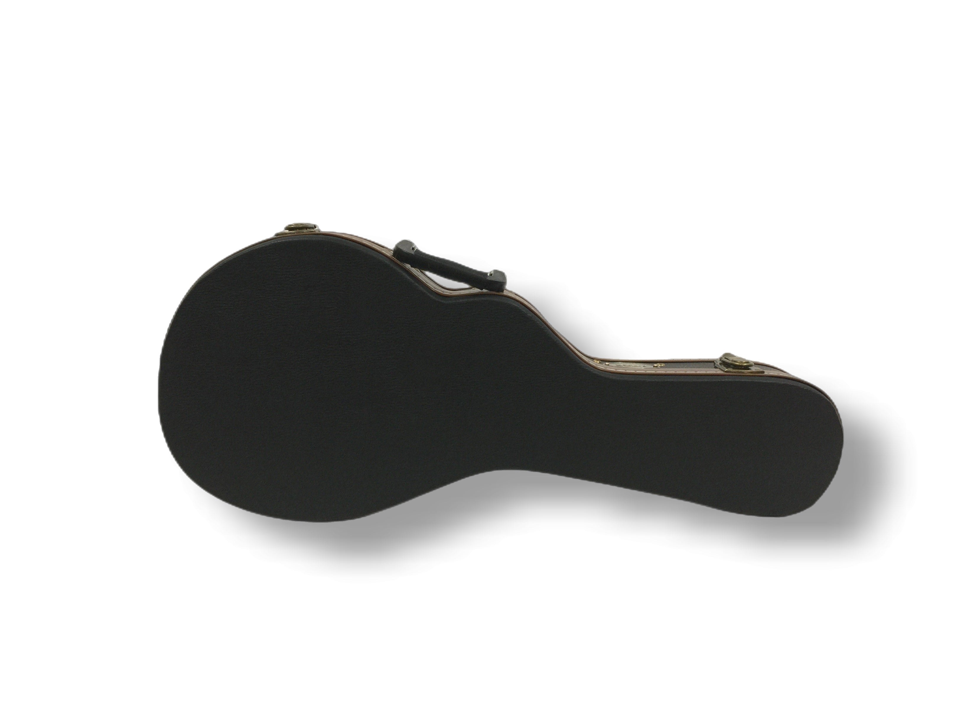 Haze 601MDF F-Style Mandolin Hard Case - Lockable, Black with Brown Binding, HK19601MDF