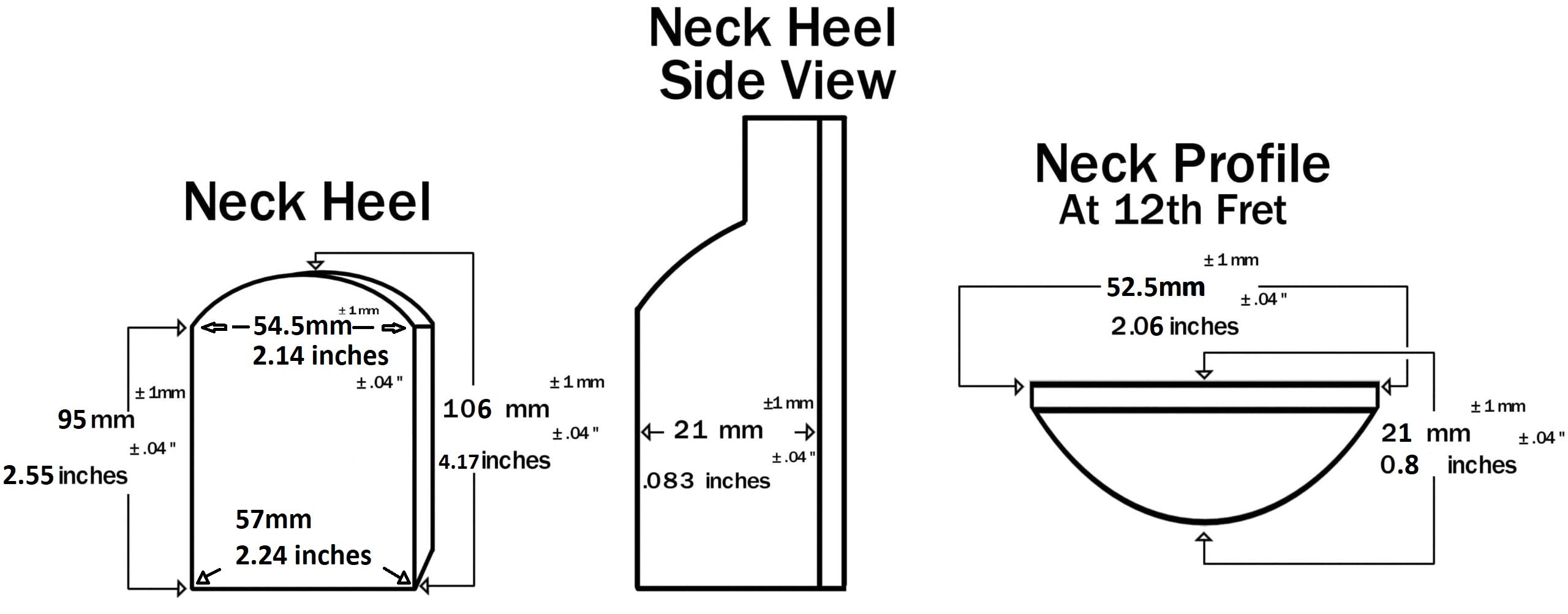 HSST1910GN1W Thin Guitar Neck - Electric Guitar Replacement Neck - Slim Profile