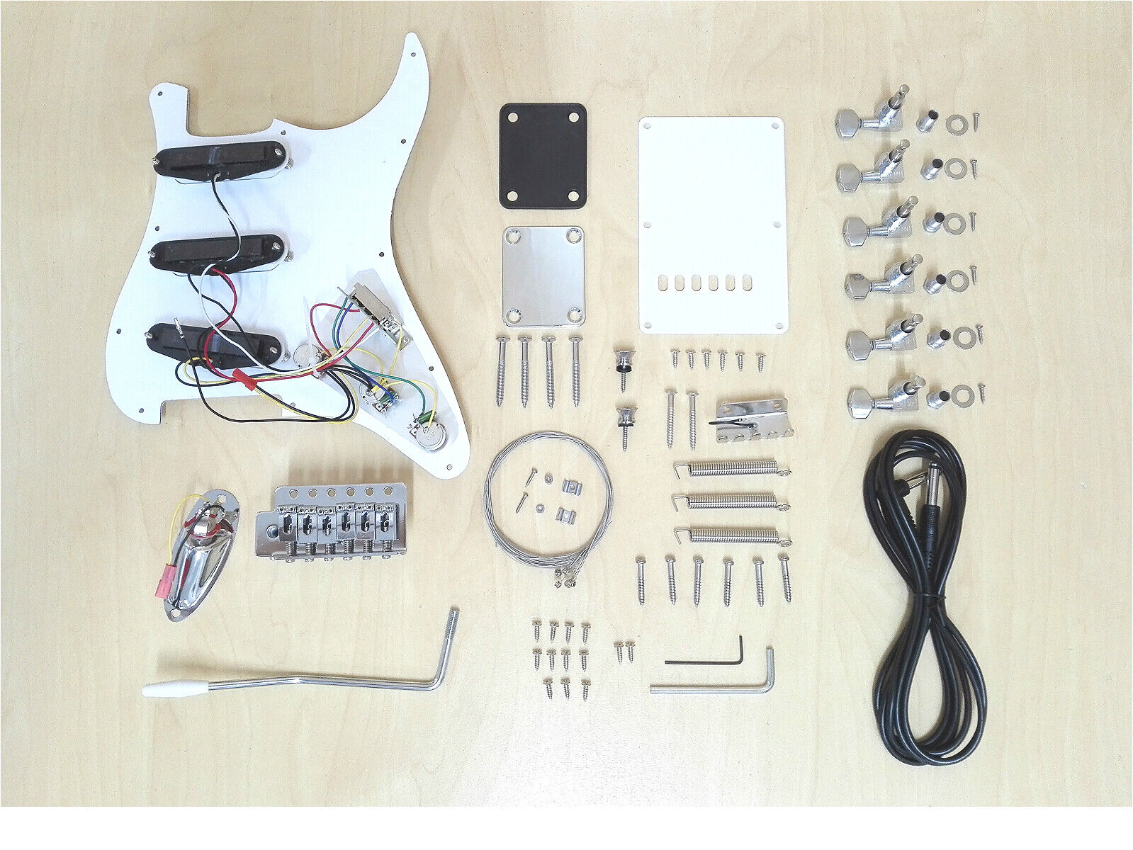 Left-Hand Haze HSST1910MFLDIY Left-Handed Solid Basswood Electric Guitar, No-Soldering