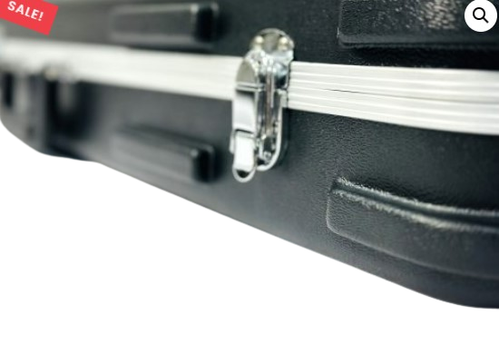 Haze 20ABS Electric Guitar Heavy-Duty Hard Case with Rounded Corners - Lockable, Black, HCBEF20ABS