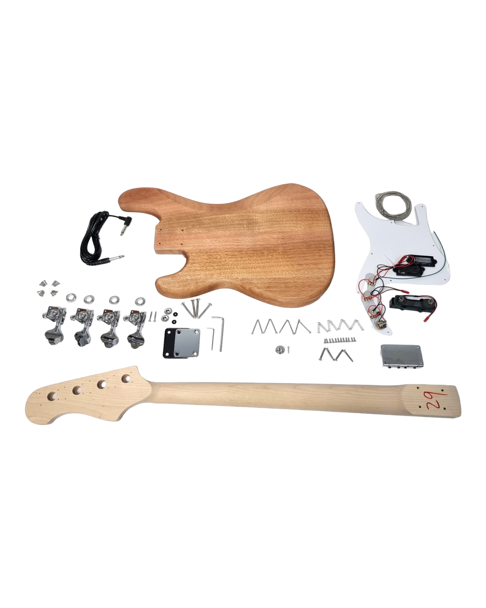 B303DIY Solid Mahogany body and Bolt-On Maple neck Bass Guitar DIY Kit