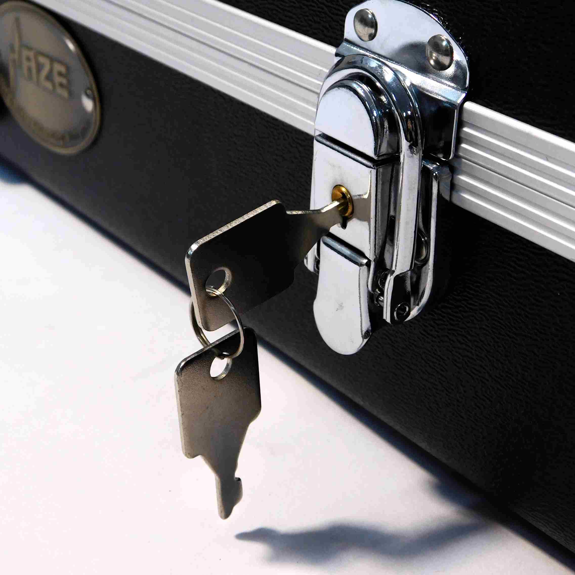 Haze 20ABS Electric Guitar Heavy-Duty Hard Case with Rounded Corners - Lockable, Black, HCBEF20ABS