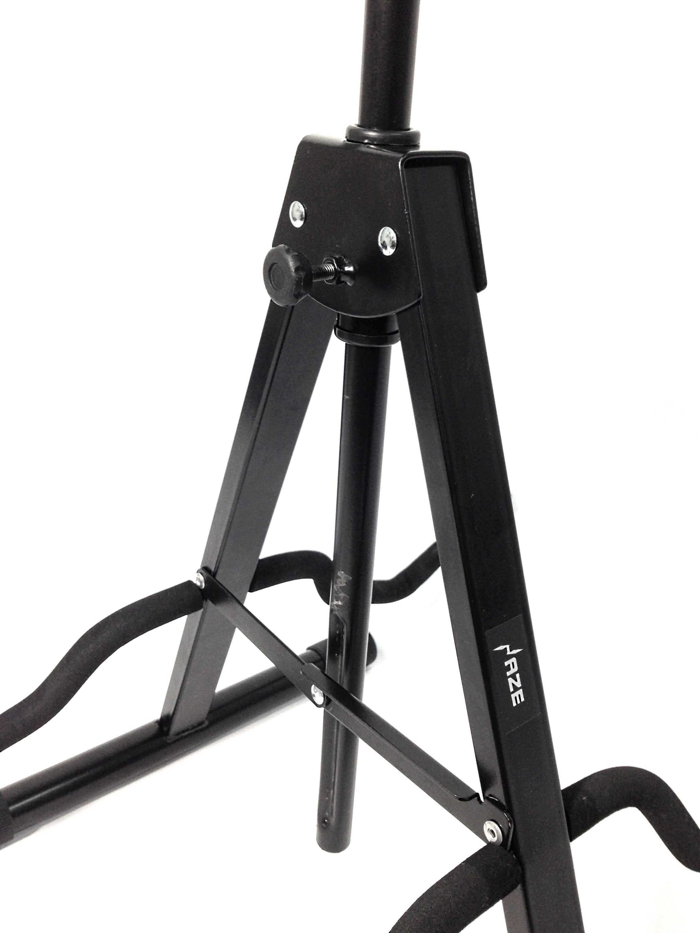 Haze GS028 Metal-Rubber A-Frame Base 2-Guitar Stand