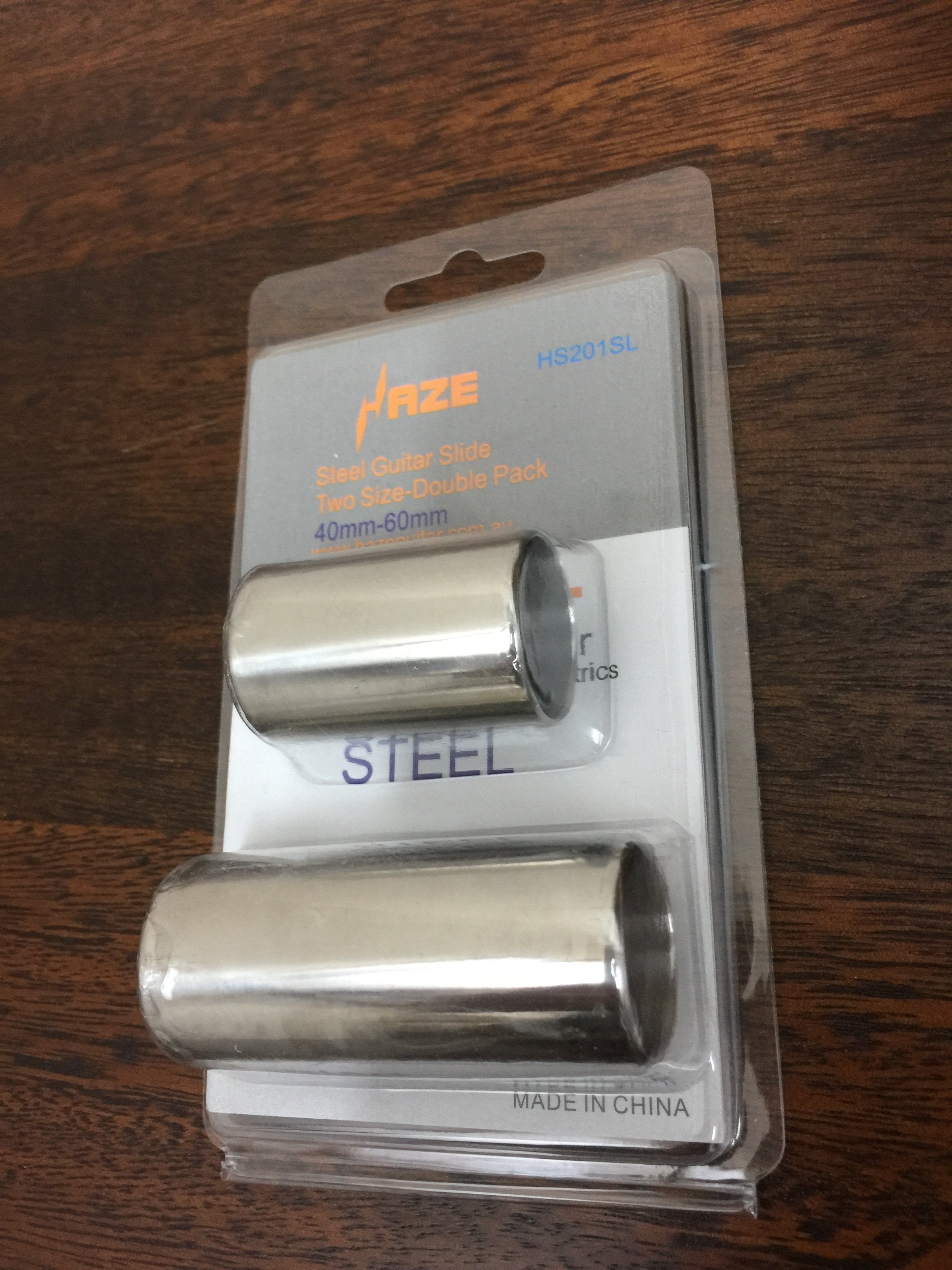 Haze HS201SL Steel Guitar Slide Two Size - Double Pack