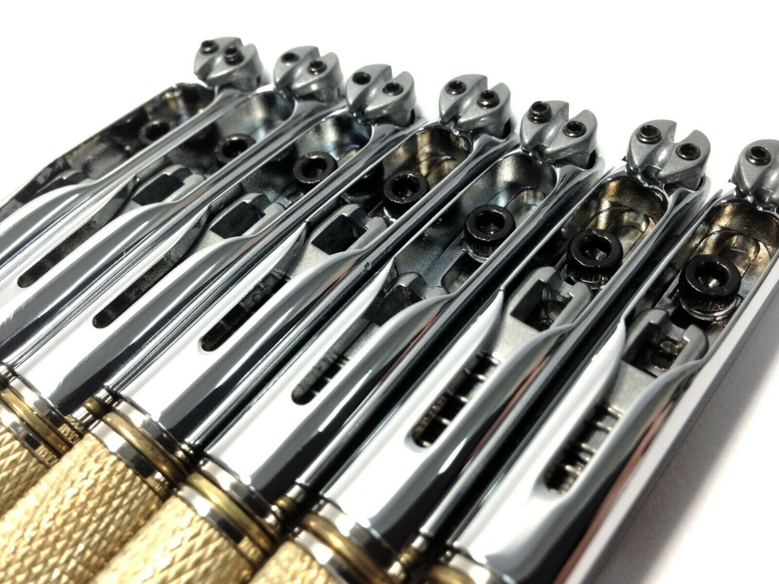 KOLOSS AVIATORII7FFCR Silver Bridge for 7-String Fanned Fret Headless Electric Guitar