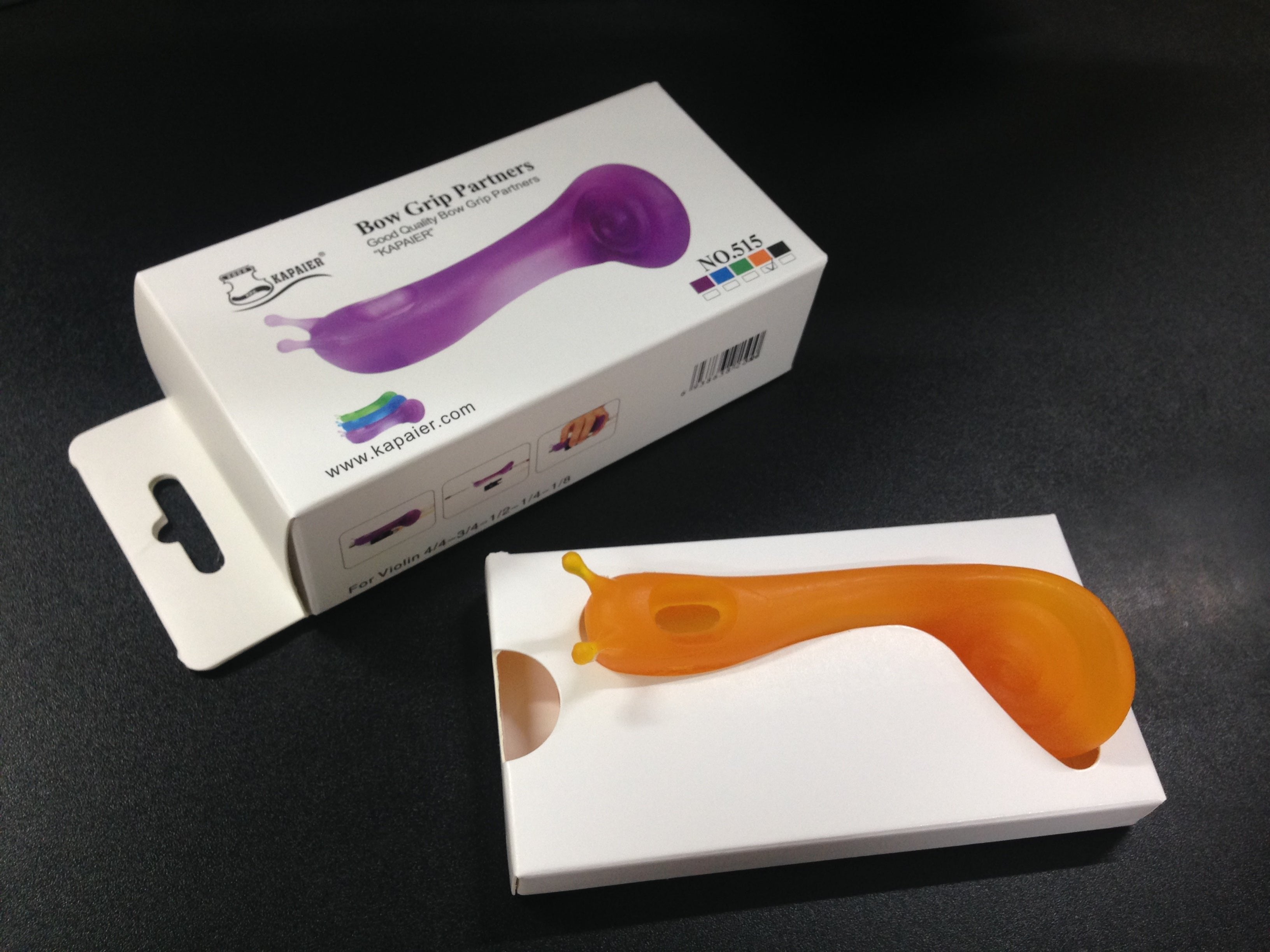 Kapaier 515OR Violin Bow Grip Partners for Sizes 1/8 to 4/4 - Orange