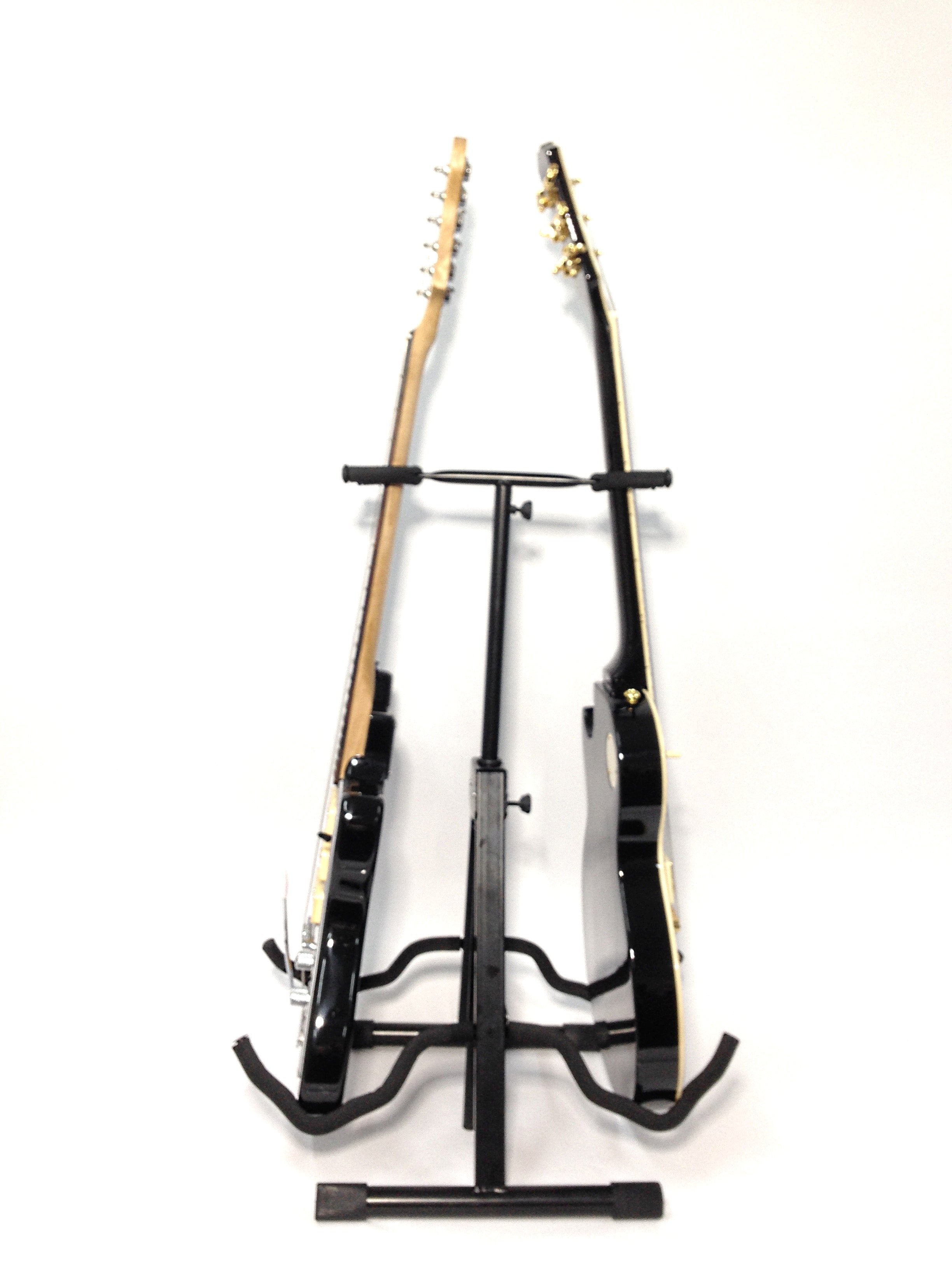 Haze GS028 Metal-Rubber A-Frame Base 2-Guitar Stand