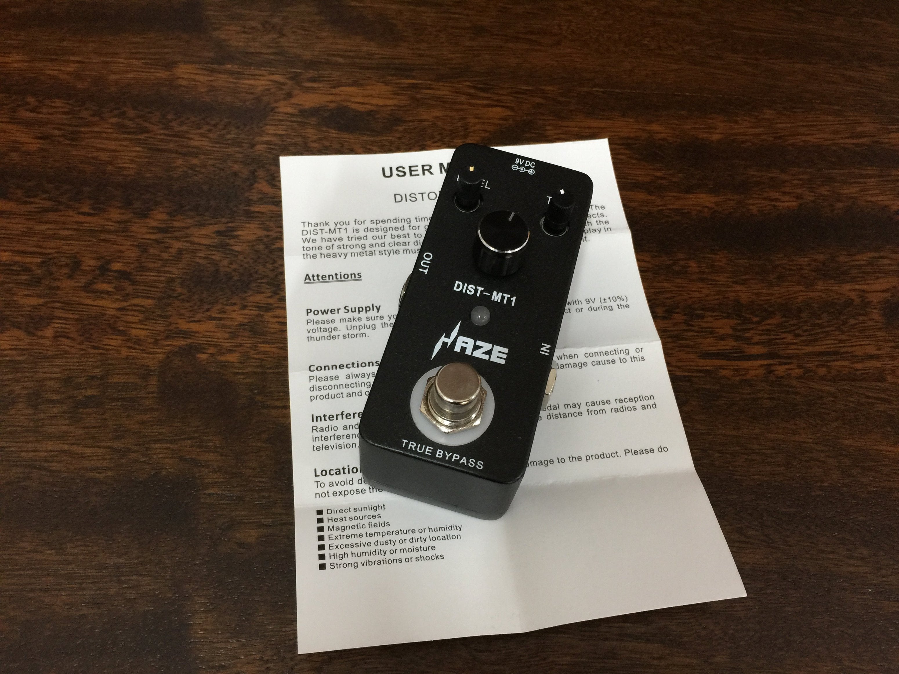 Haze Distortion Guitar Pedal- DISTM1