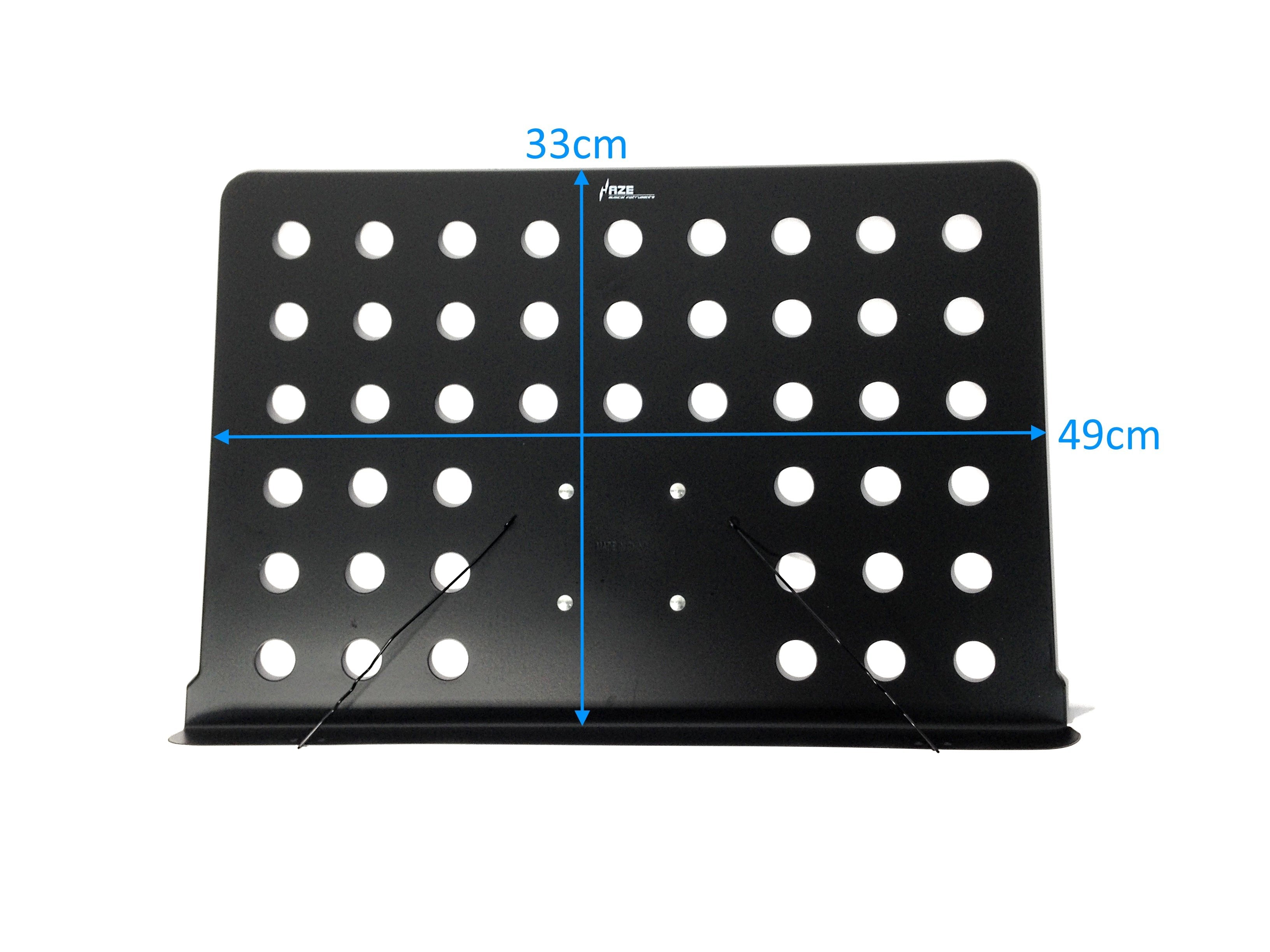 Haze MSD5 Heavy-Duty Professional Sheet Music Stand – Adjustable Height, Black (Optional Tuner)