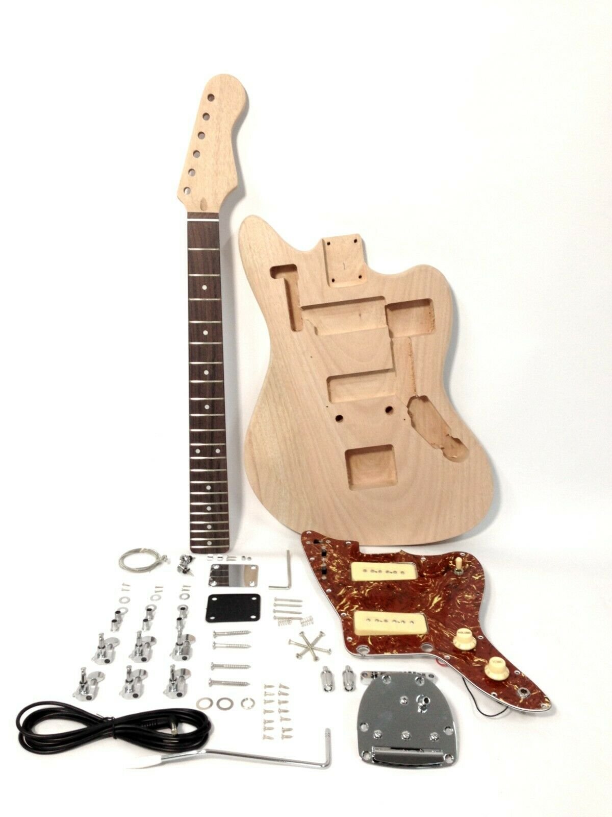 HDE400JADIY Solid Mahogany Body/Neck Electric Guitar, No-Soldering, SS Pickups