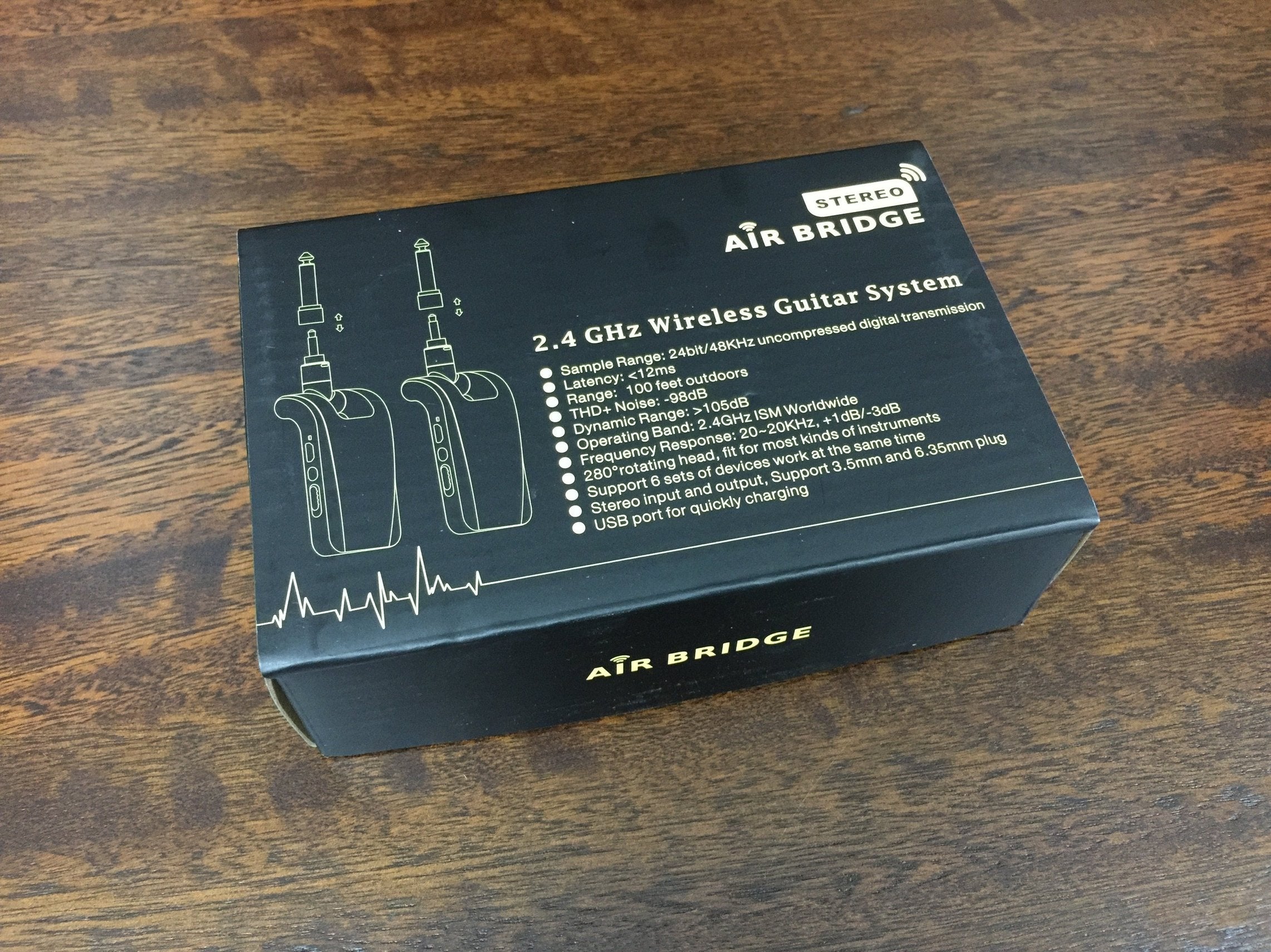 Haze WP-5 Wireless Guitar System,T1+R1,1/8"(3.5mm) & 1/4"(6.35mm) Male Connector