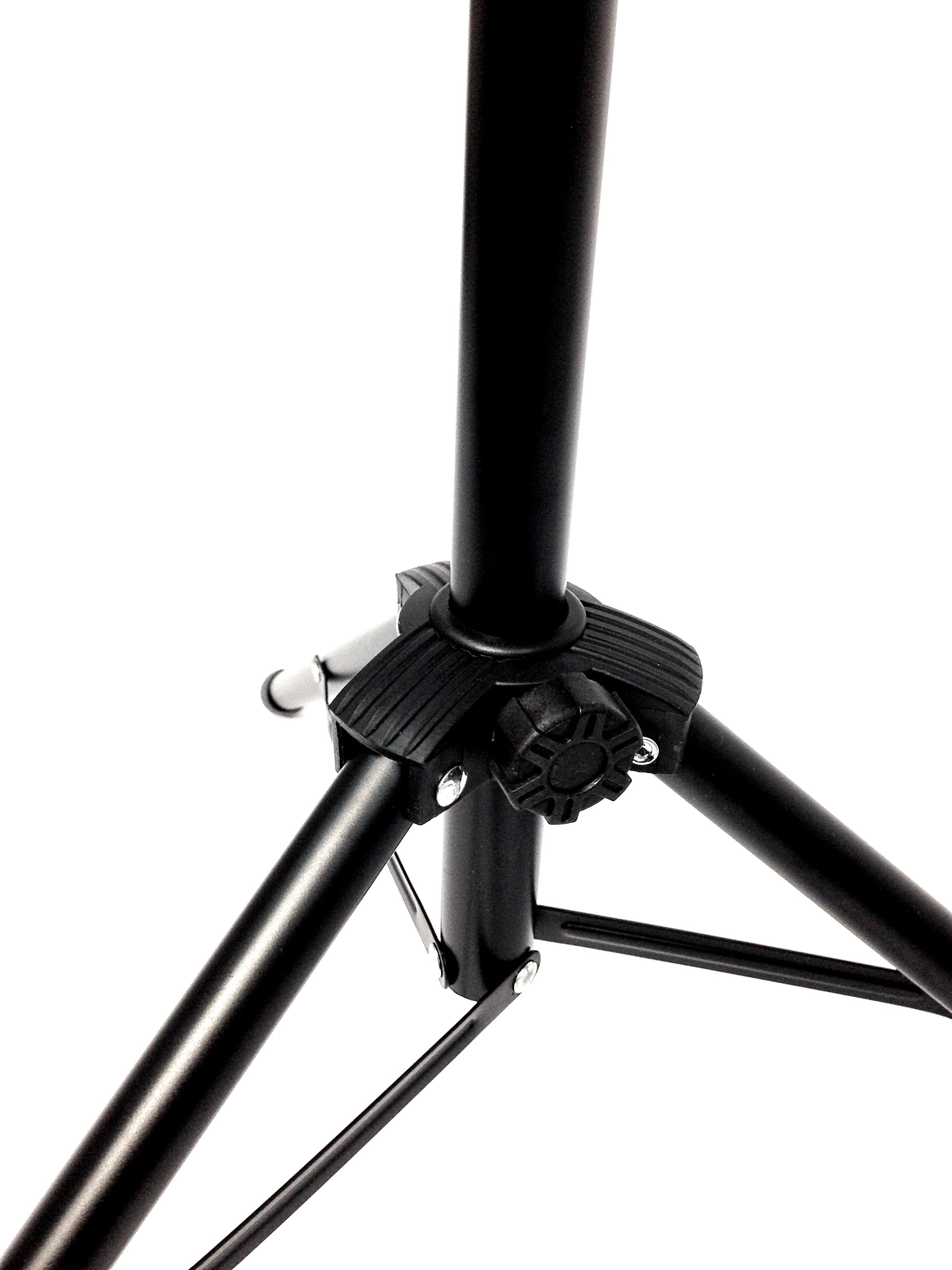 Haze MSD5 Heavy-Duty Professional Sheet Music Stand – Adjustable Height, Black (Optional Tuner)