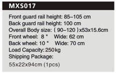 Haze All-Terrain Folding Multi-Utility Cart MXS017 with 72-120cm Extension & 250kg Load Capacity