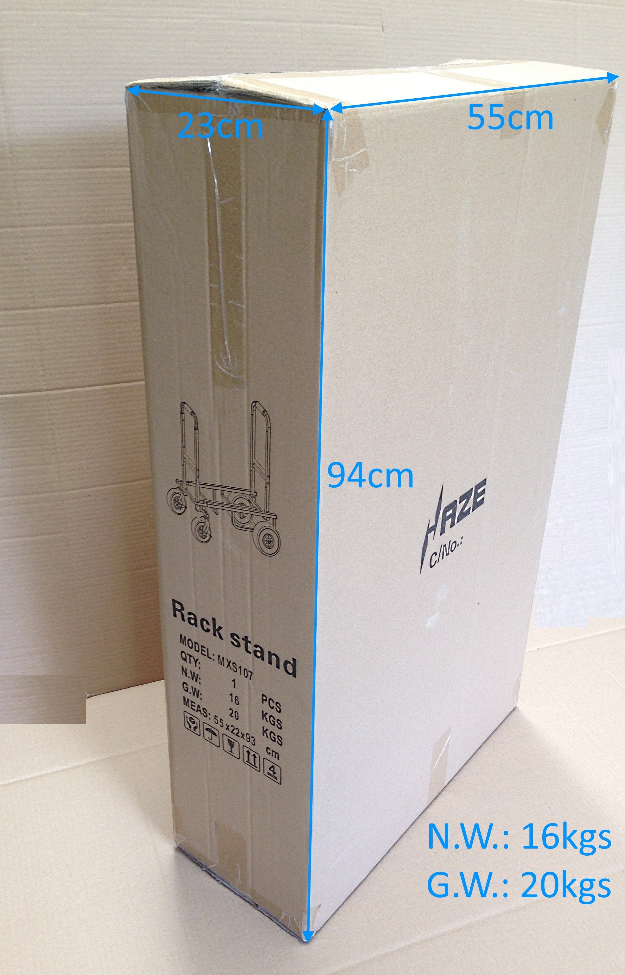 Haze All-Terrain Folding Multi-Utility Cart MXS017 with 72-120cm Extension & 250kg Load Capacity