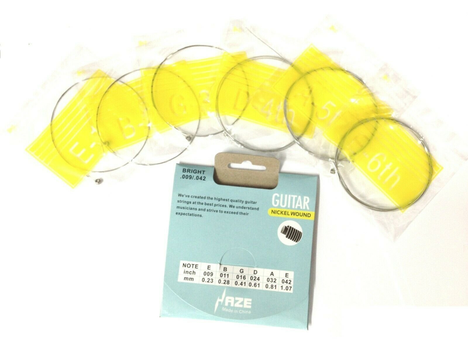 Haze HSX9 Super Light Electric Guitar Steel String Set