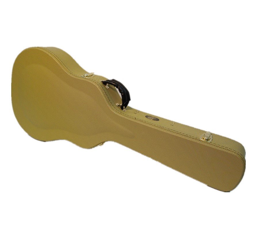 Haze 20HA Semi-Hollow Electric Guitar Hard Case - Lockable, Yellow Twill