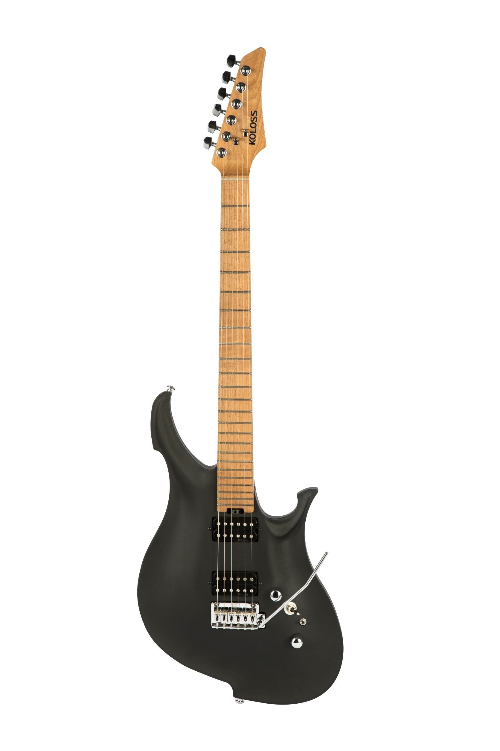 Koloss GT45P Electric Guitar with Chambered Aluminum Body - Black/White/Blue/Natural