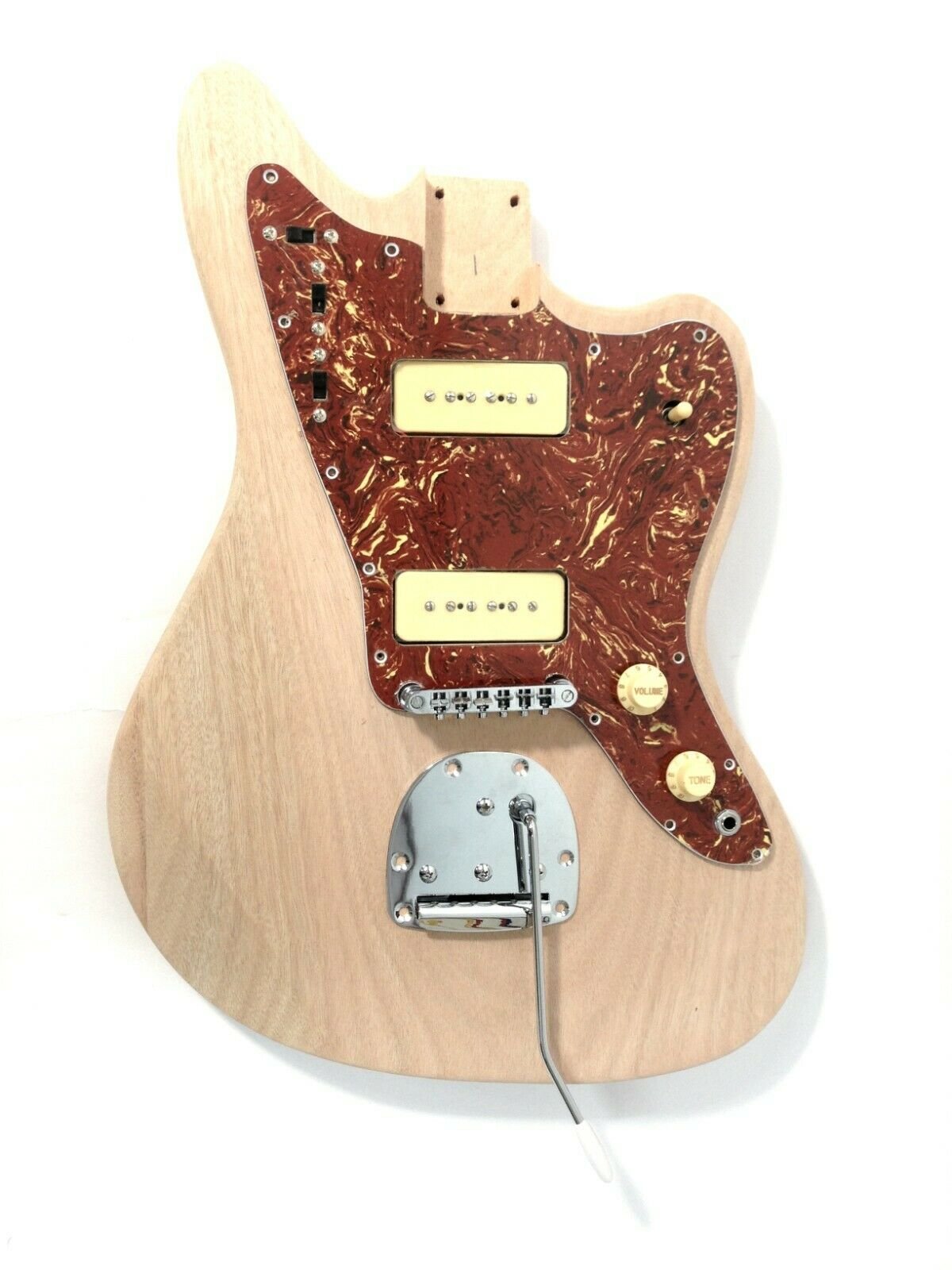 HDE400JADIY Solid Mahogany Body/Neck Electric Guitar, No-Soldering, SS Pickups