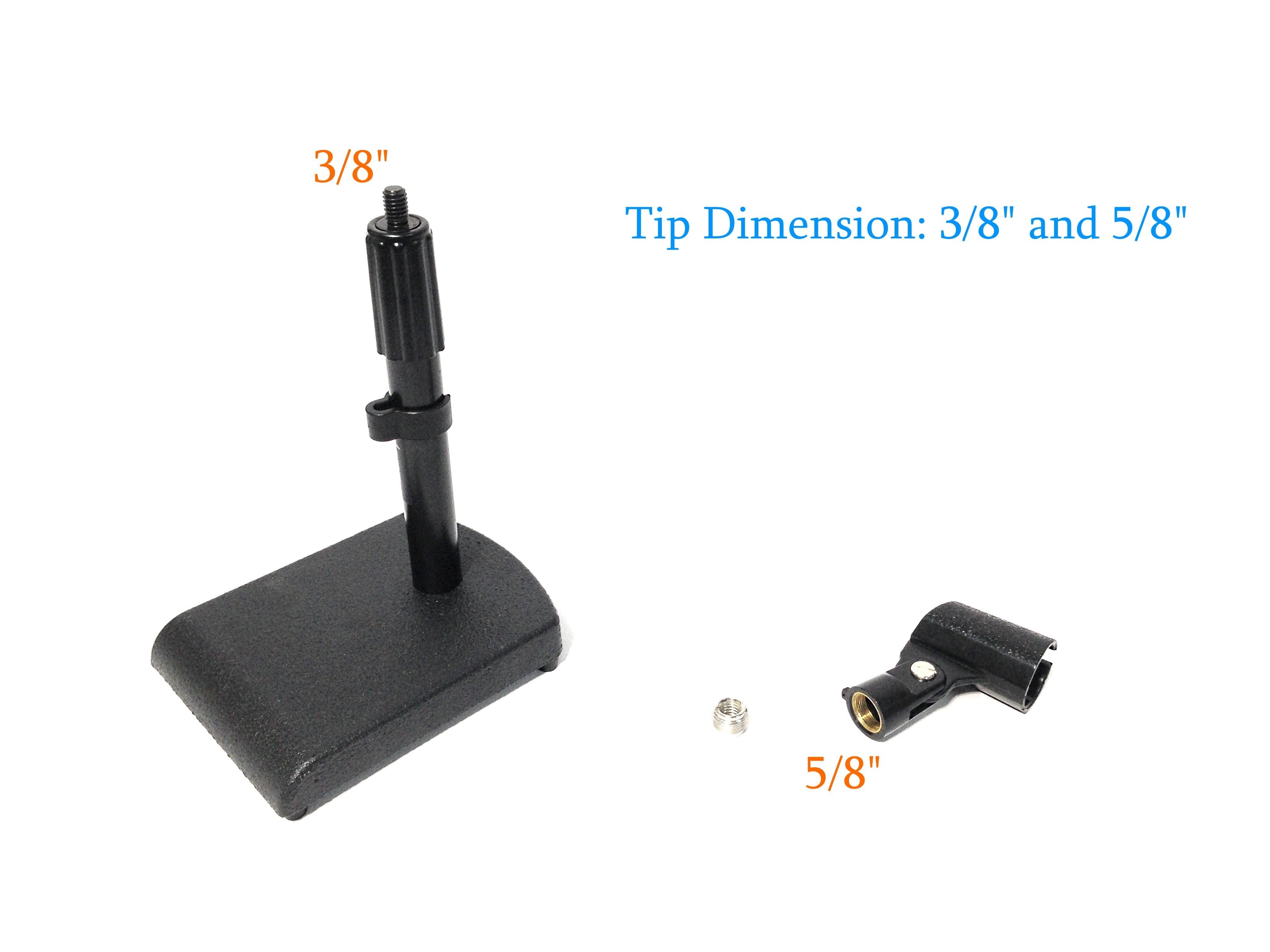 Haze MS106+MS043 Tabletop Black Microphone Stand With Short Telescopic Boom