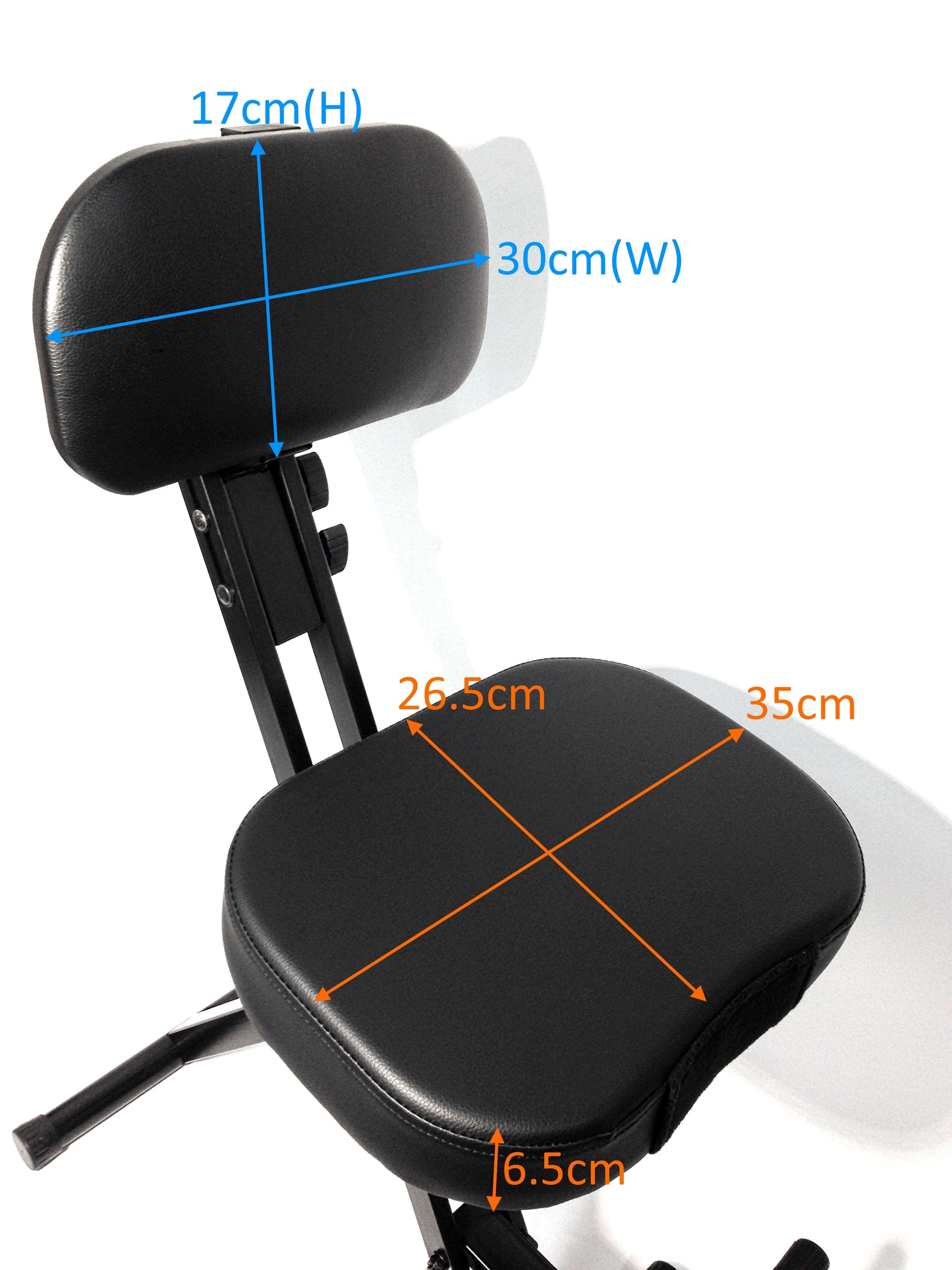 Haze KB015 Foldable Guitarist Stool w/Footrest and Backrest