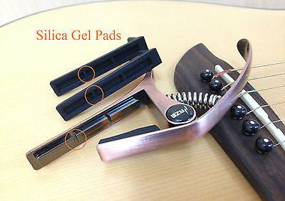 Haze DC06B Top Grade Zinc Alloy Acoustic/Classical Guitar Capo - Bronze + 3 Free Picks