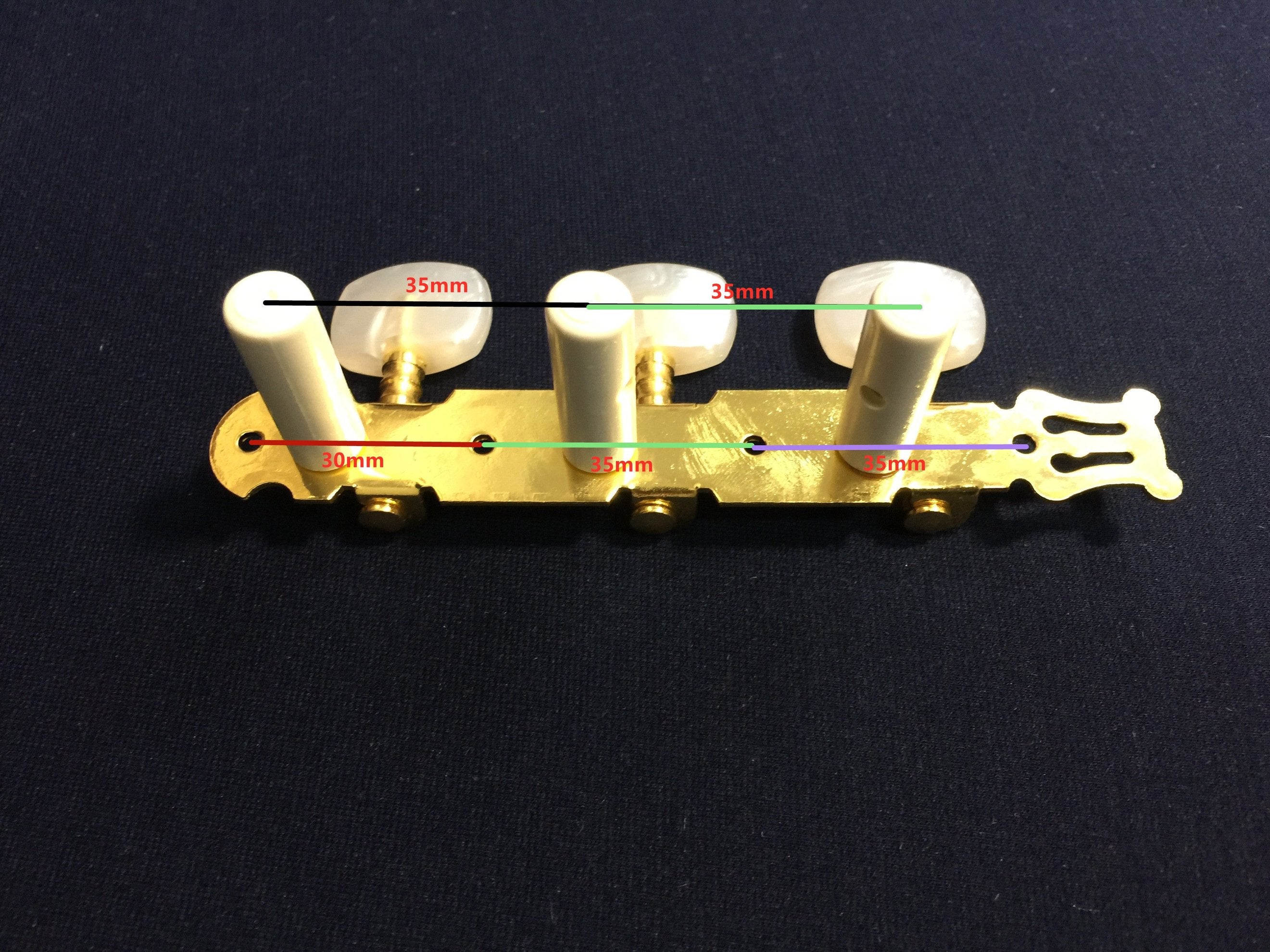 Alice AOD019C Classical Guitar Tuning Pegs Machine Head - Gold