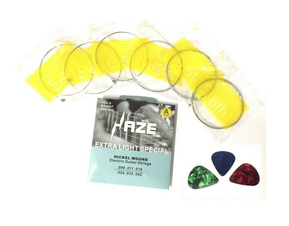 Haze HSX9 Super Light Electric Guitar Steel String Set