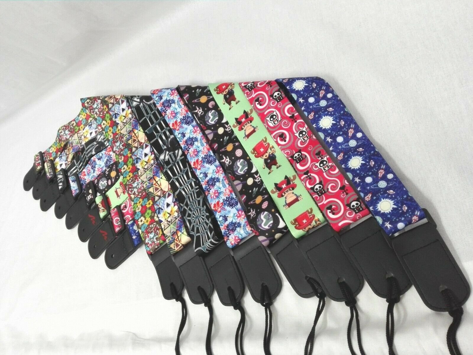 Ukulele Shoulder Strap, Multi-Pattern, Length Adjustable+3 Picks & 1 Pick-Holder, UKSTRP02