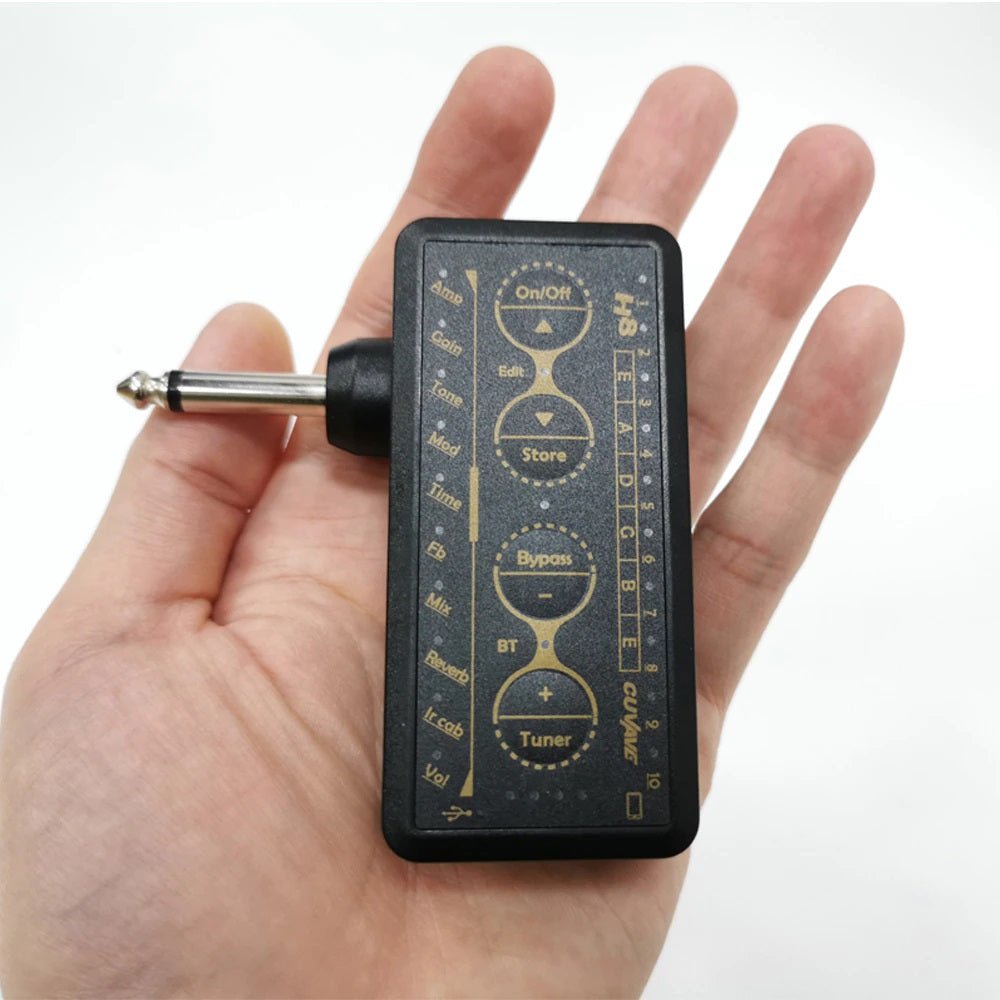 Cuvave H8 Portable Electric Guitar Headphone Amplifier Built-in Delay Tuner Phaser Reverb Effect IR Cabinet Guitar Plug