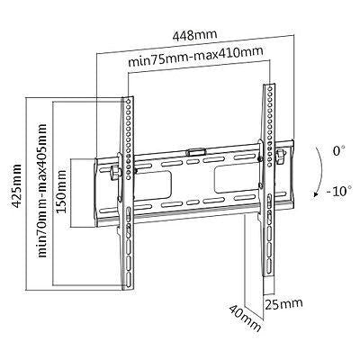 TVS Wall Mounts LP42-44ST Economy Tilting, 32"-55" LED,LCD Flat Panel