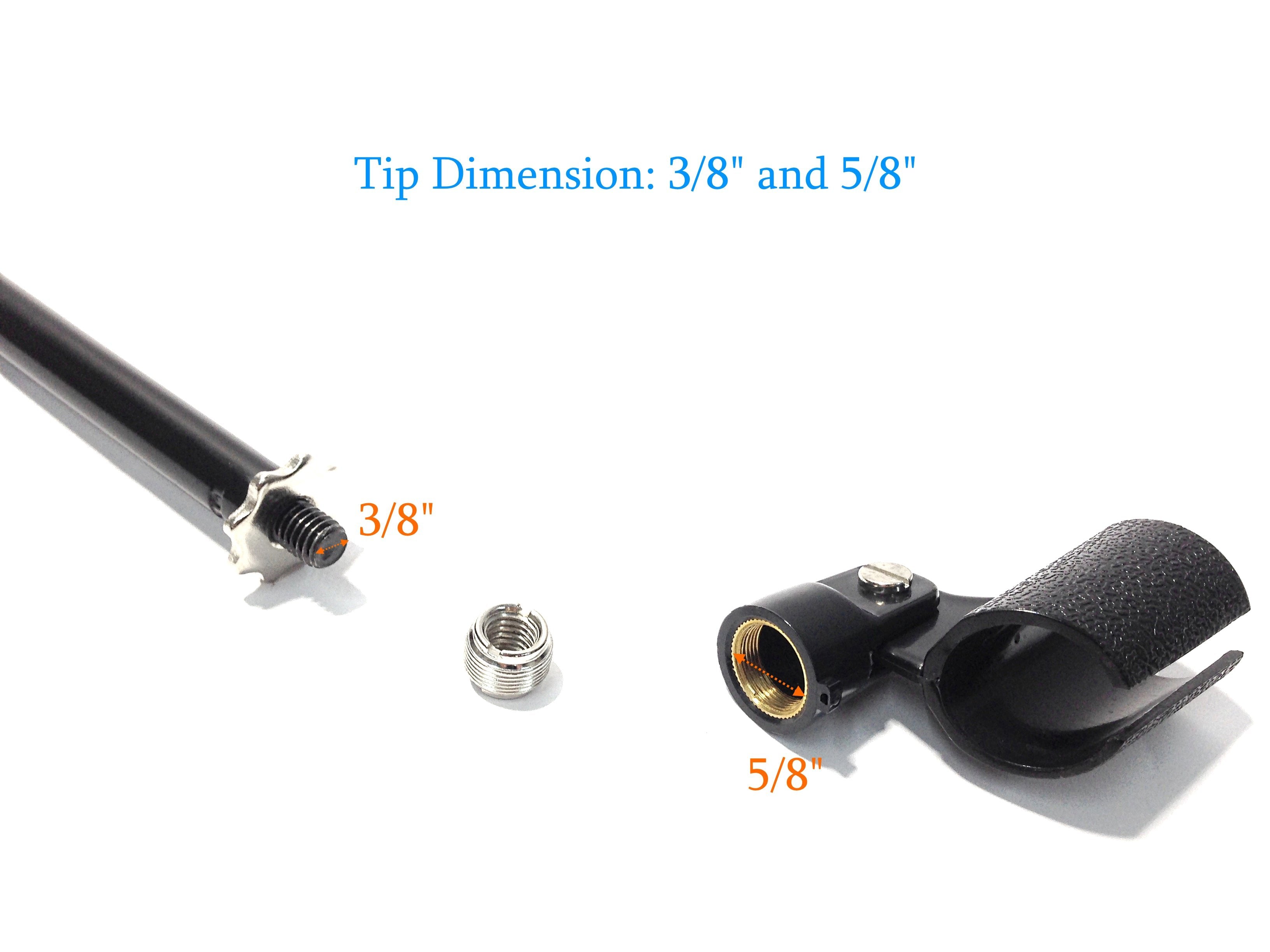 Haze MS106+MS043 Tabletop Black Microphone Stand With Short Telescopic Boom