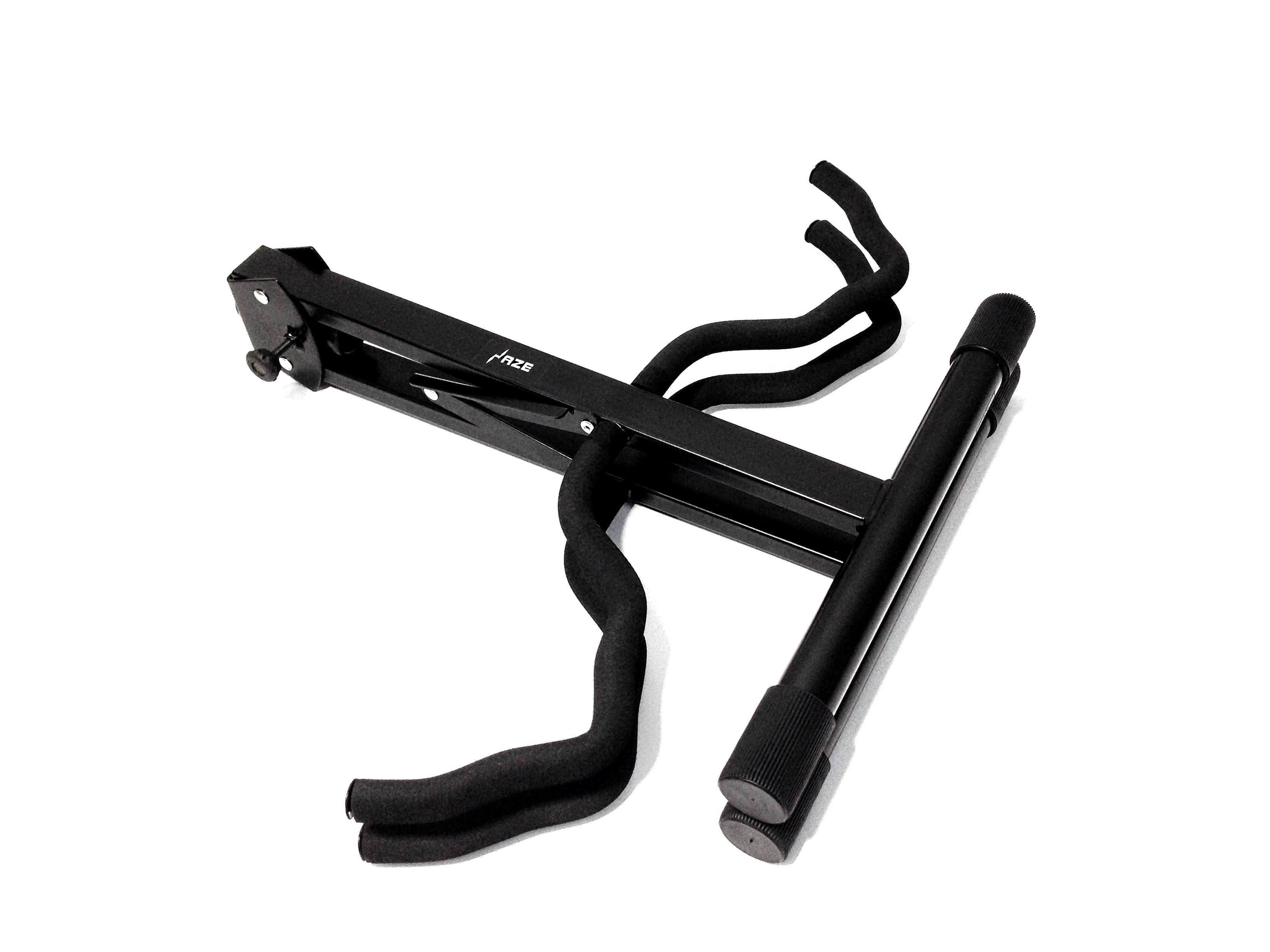 Haze GS028 Metal-Rubber A-Frame Base 2-Guitar Stand