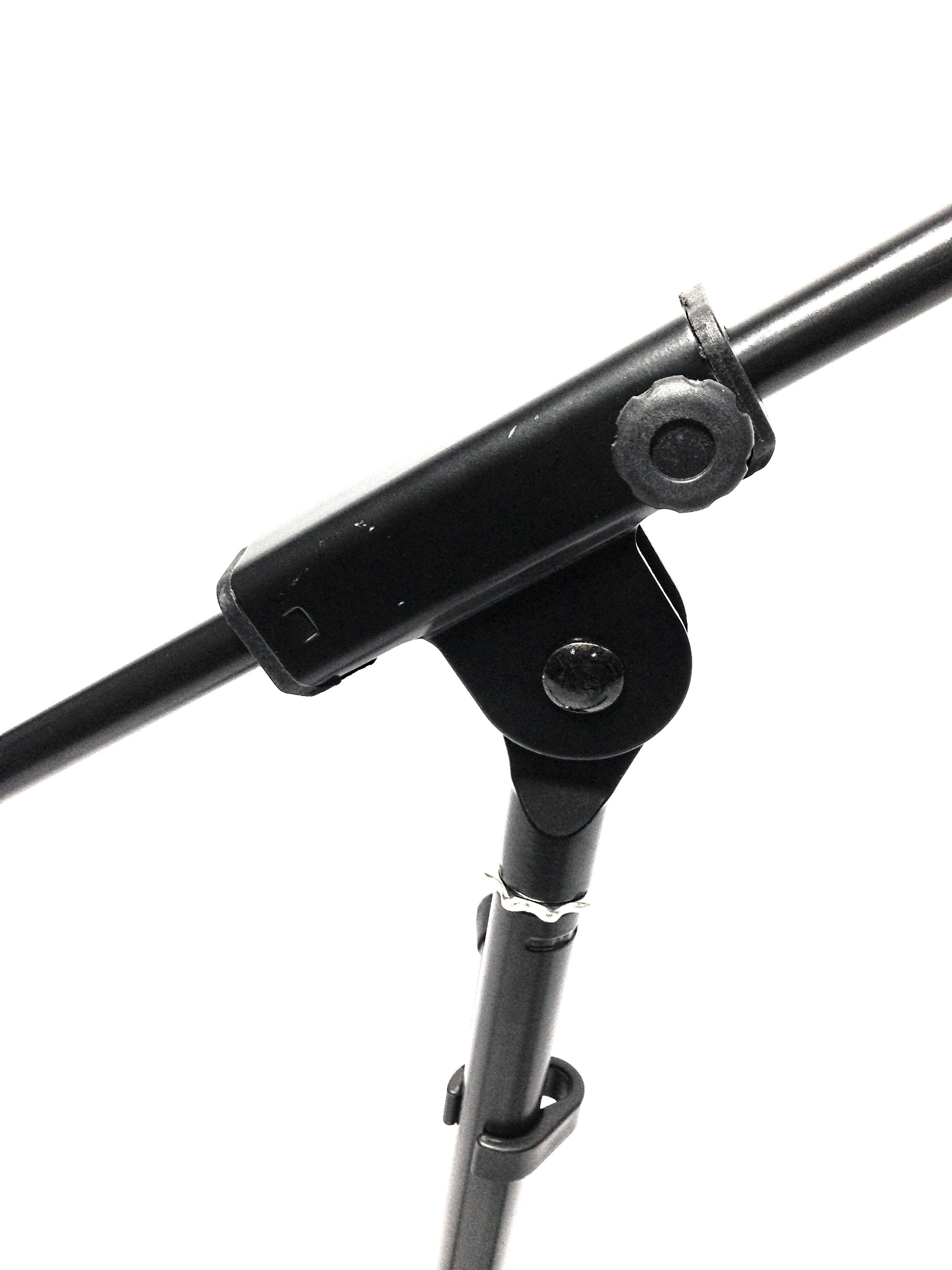 Haze MS010 Small Black Microphone Stand With Short Telescopic Boom